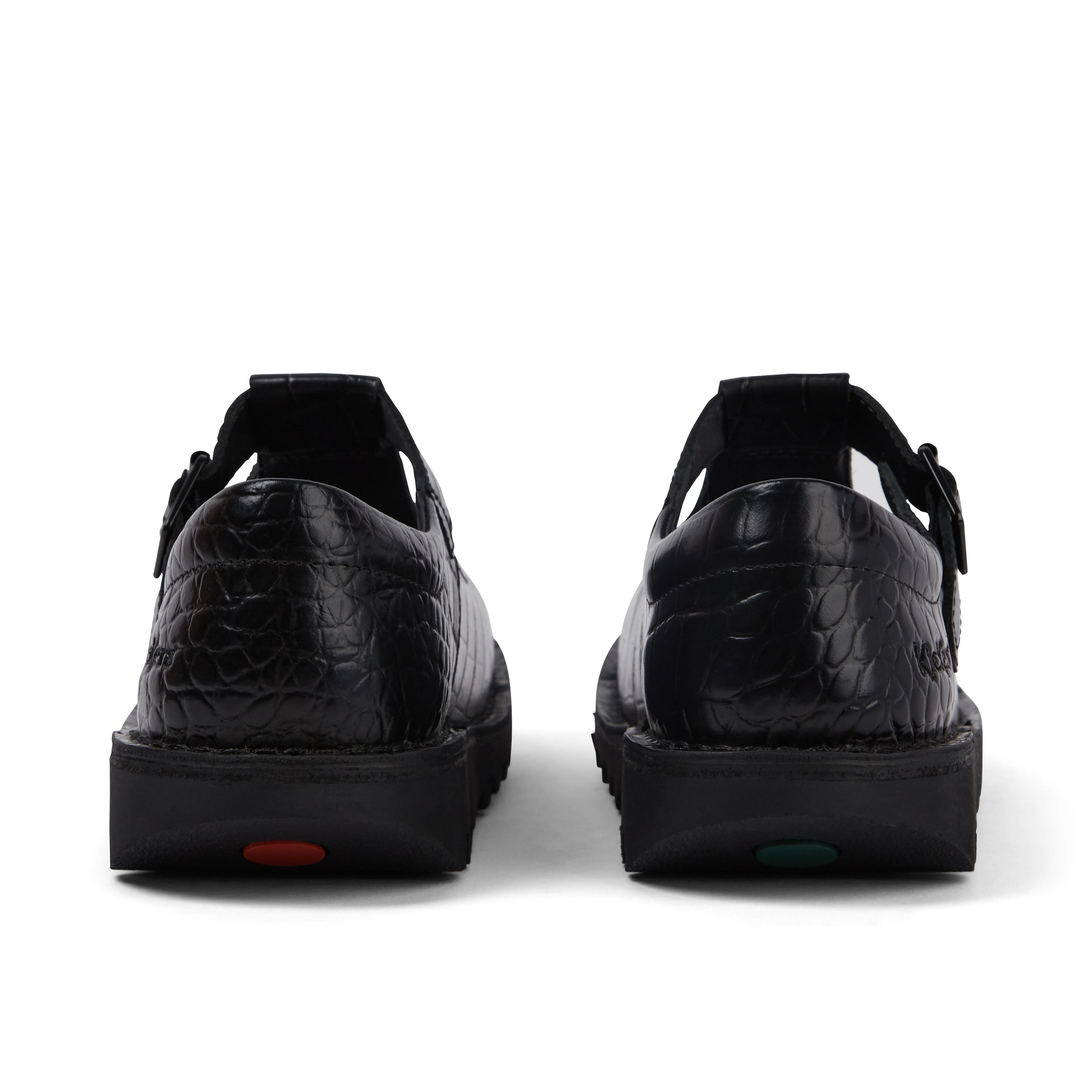 Adult Female Kick Tbar Croc Leather Black - Image 5