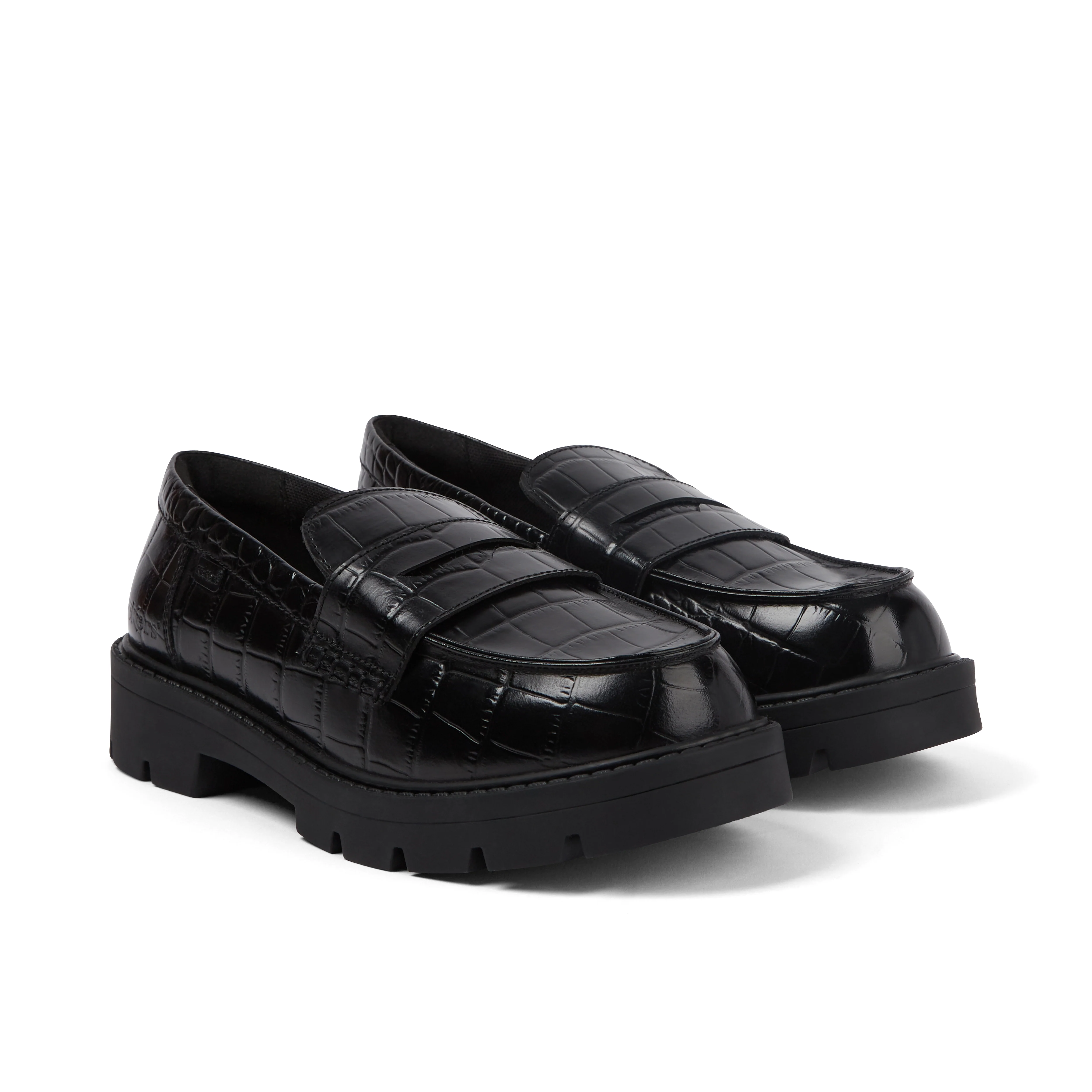 Adult Female Kori Loafer Croc Leather Black - Image 3