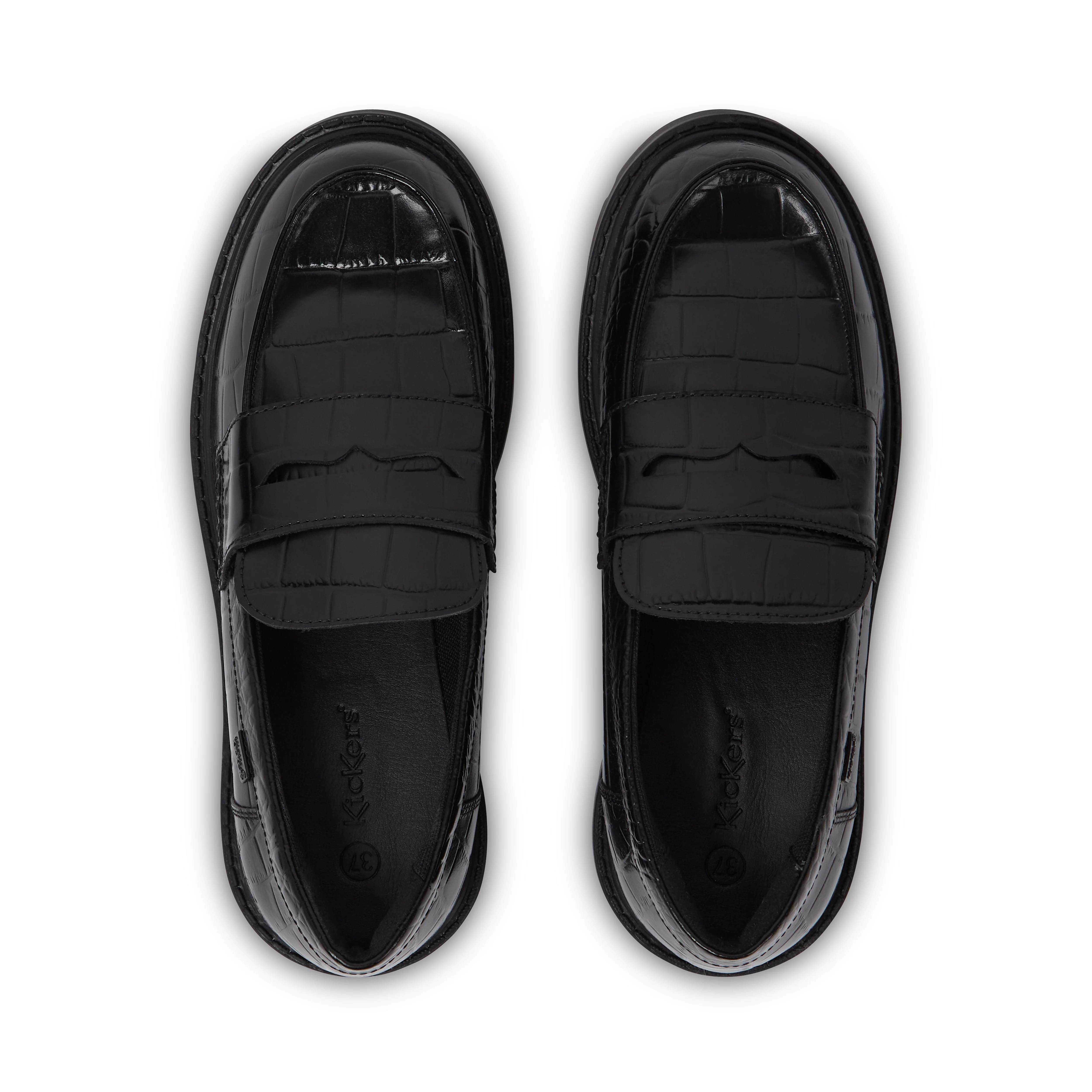 Adult Female Kori Loafer Croc Leather Black - Image 4