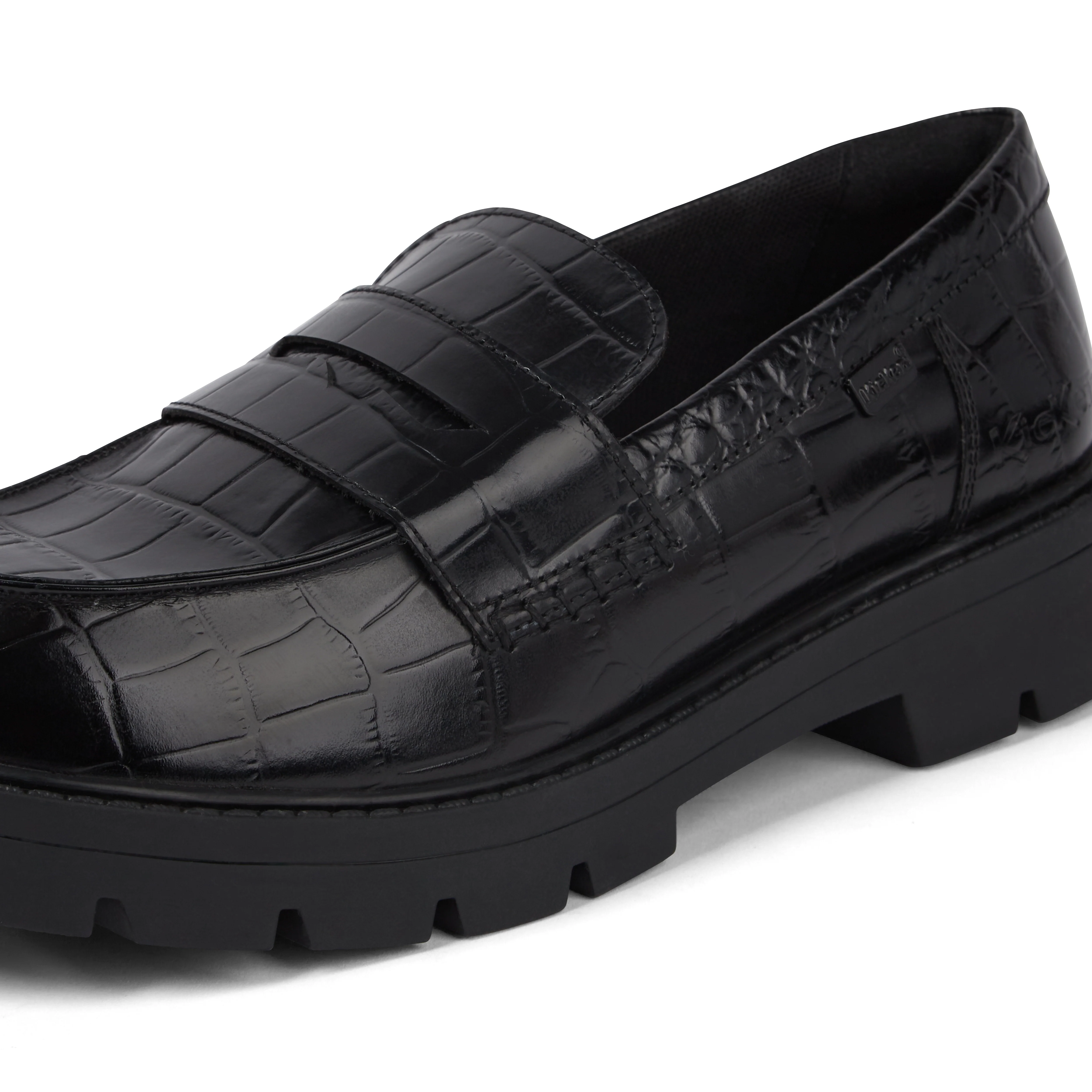 Adult Female Kori Loafer Croc Leather Black - Image 6