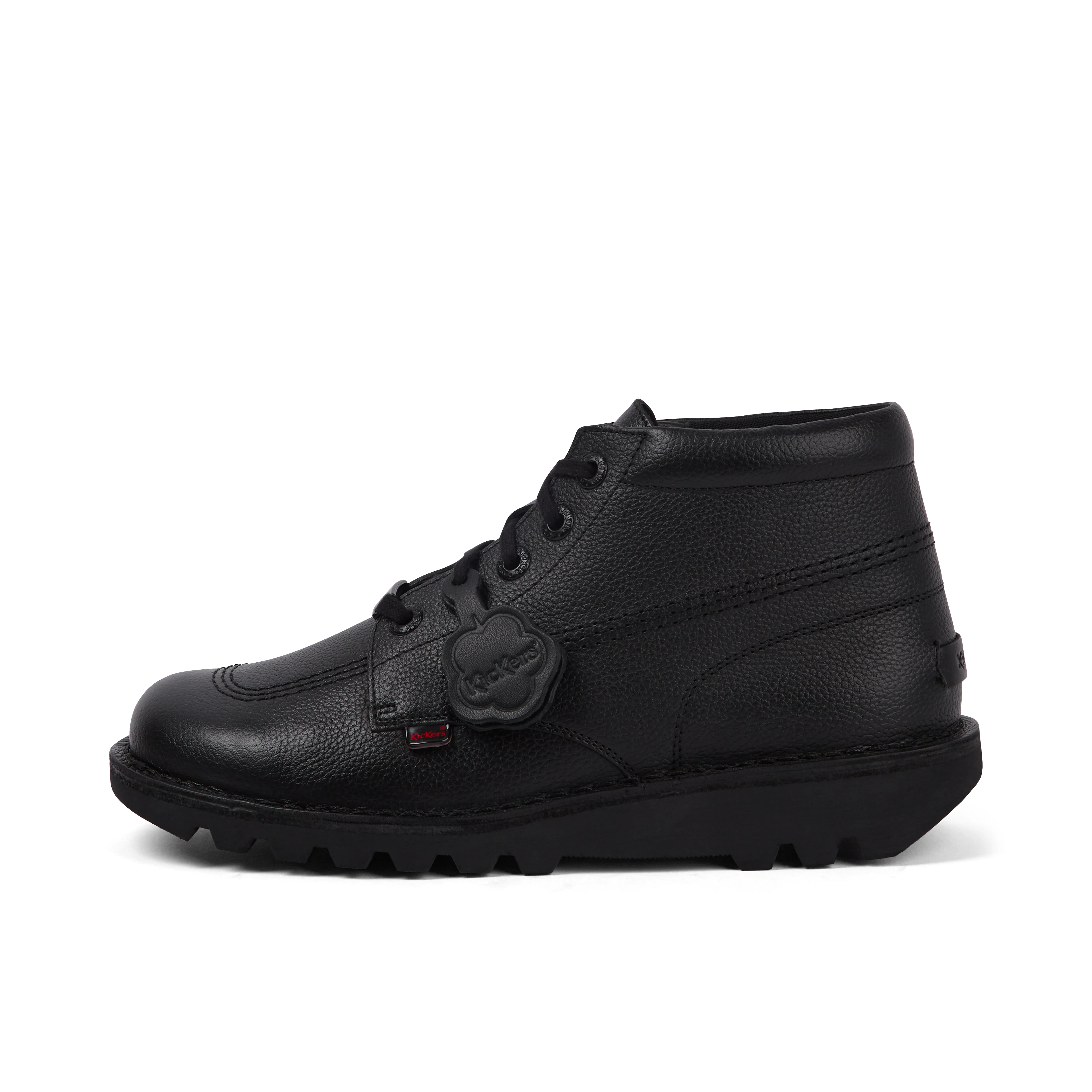 Adult Mens Kick Hi Tab Leather Boots Black