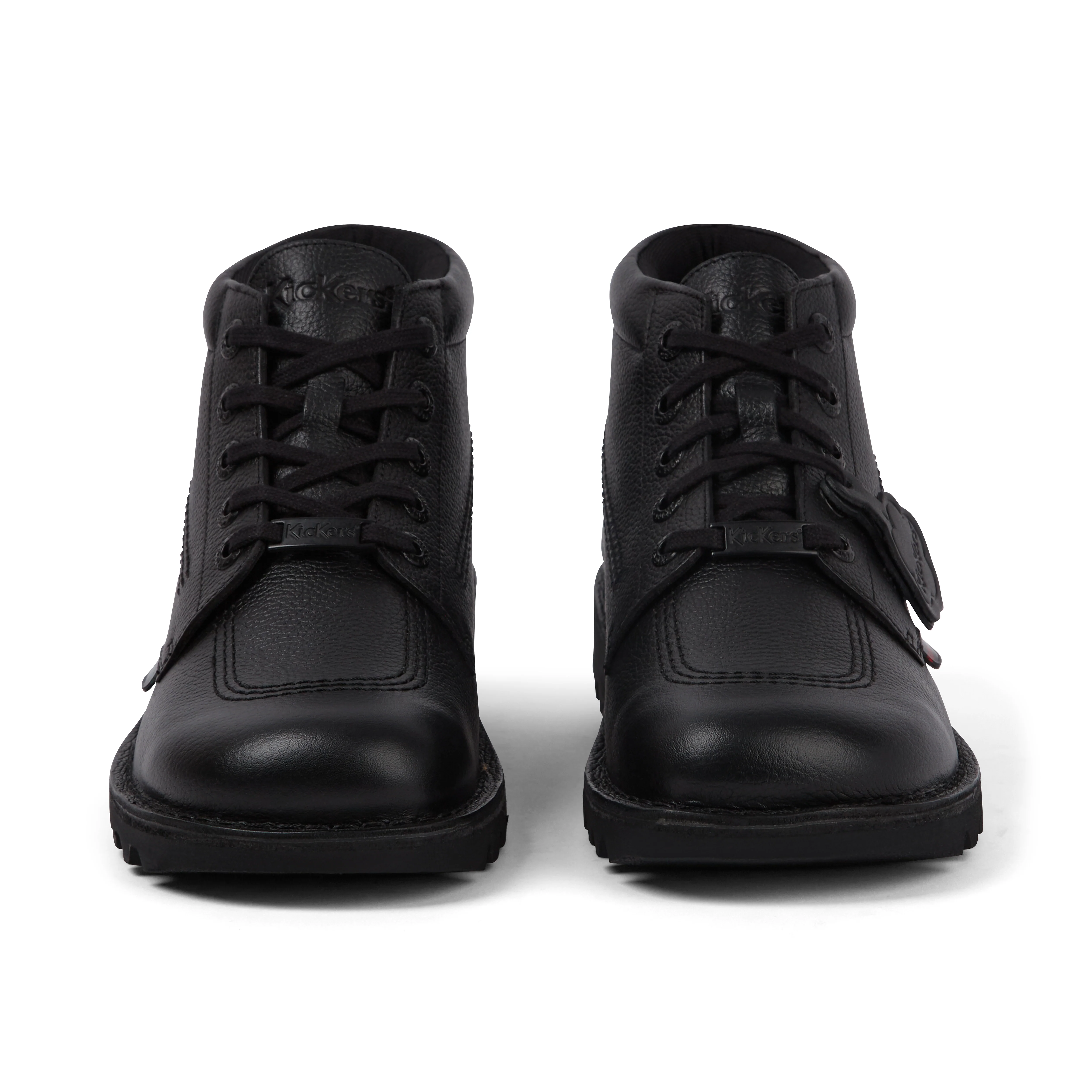 Adult Mens Kick Hi Tab Leather Boots Black - Image 2