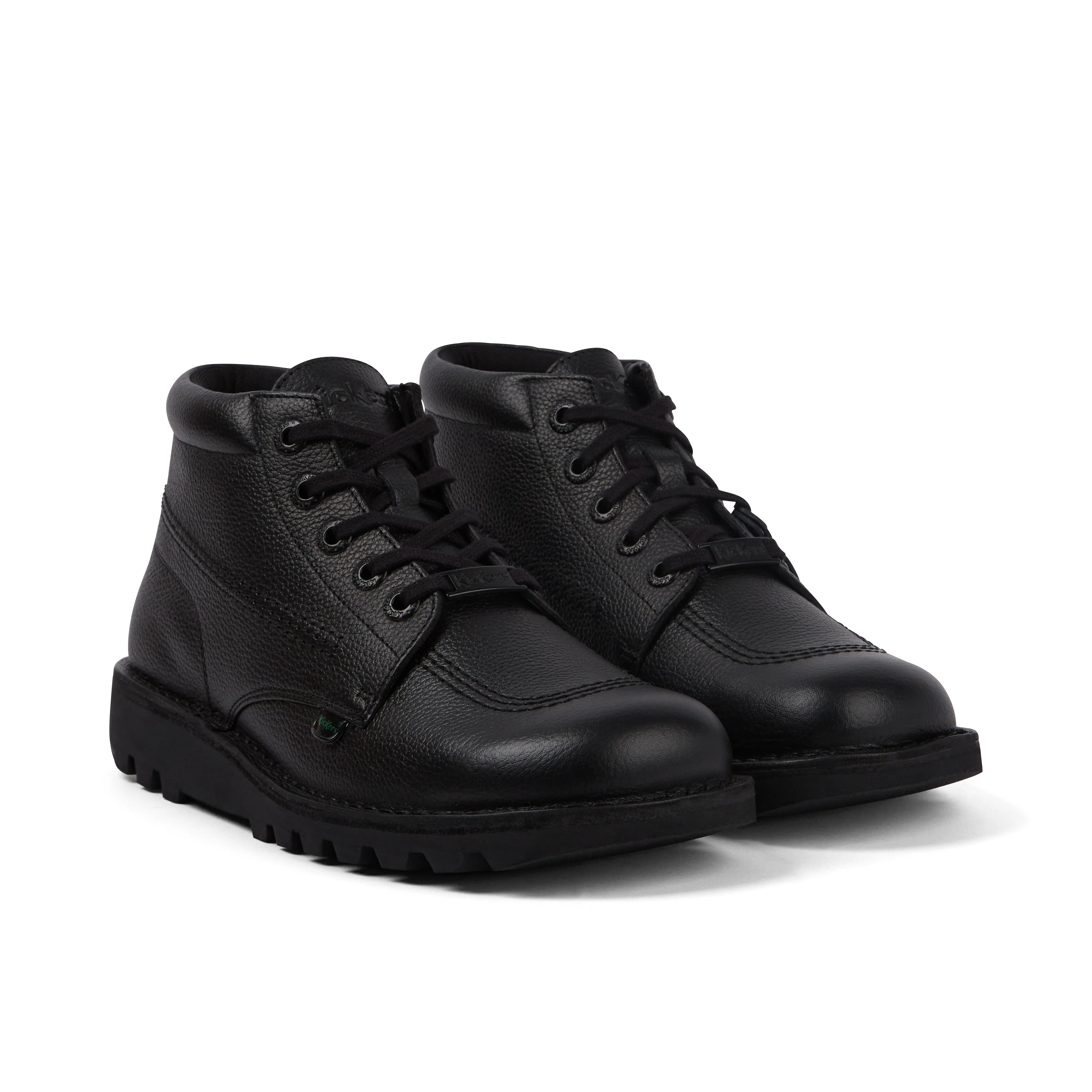 Adult Mens Kick Hi Tab Leather Boots Black - Image 3