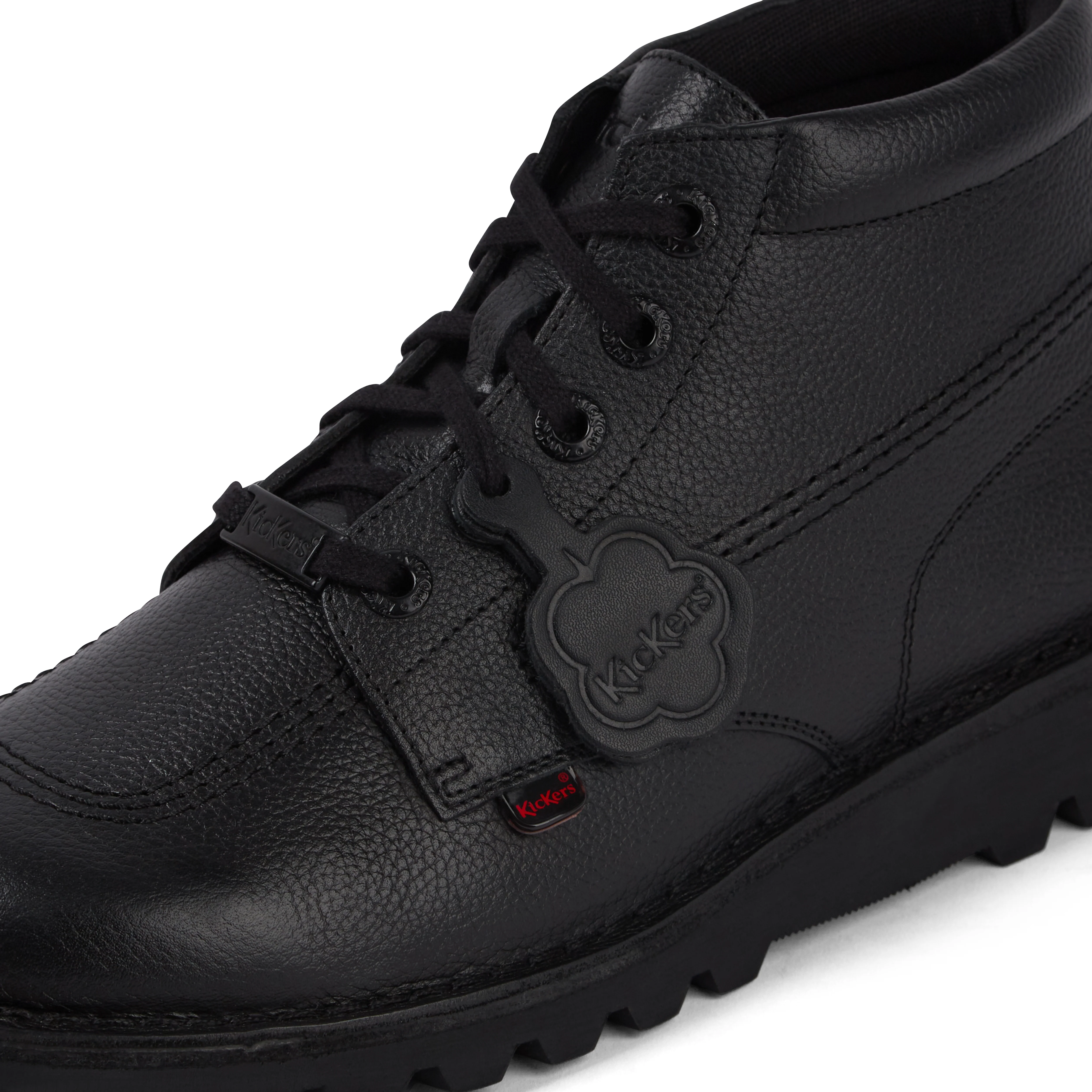 Adult Mens Kick Hi Tab Leather Boots Black - Image 6