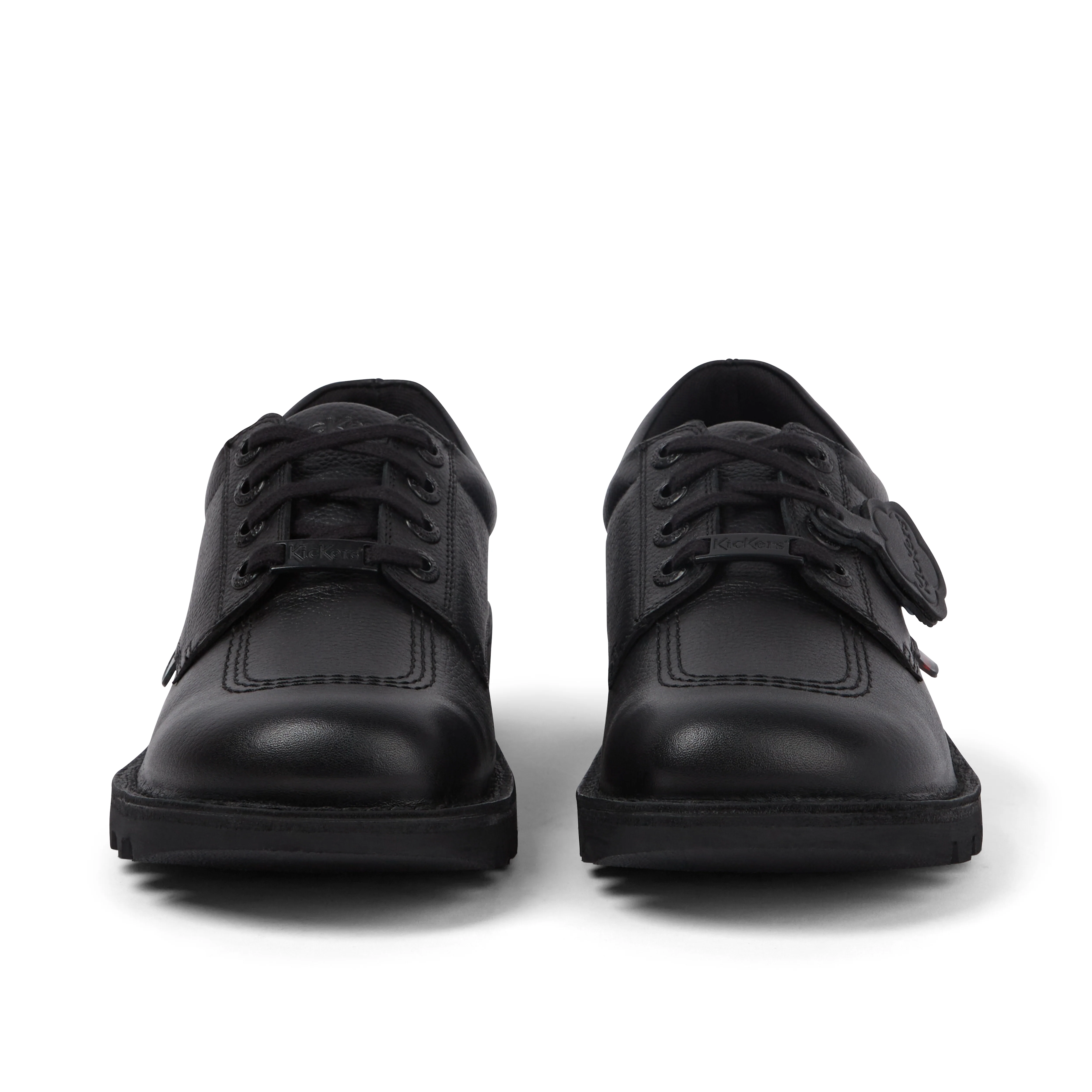 Adult Mens Kick Lo Tab Leather Shoes Black - Image 2