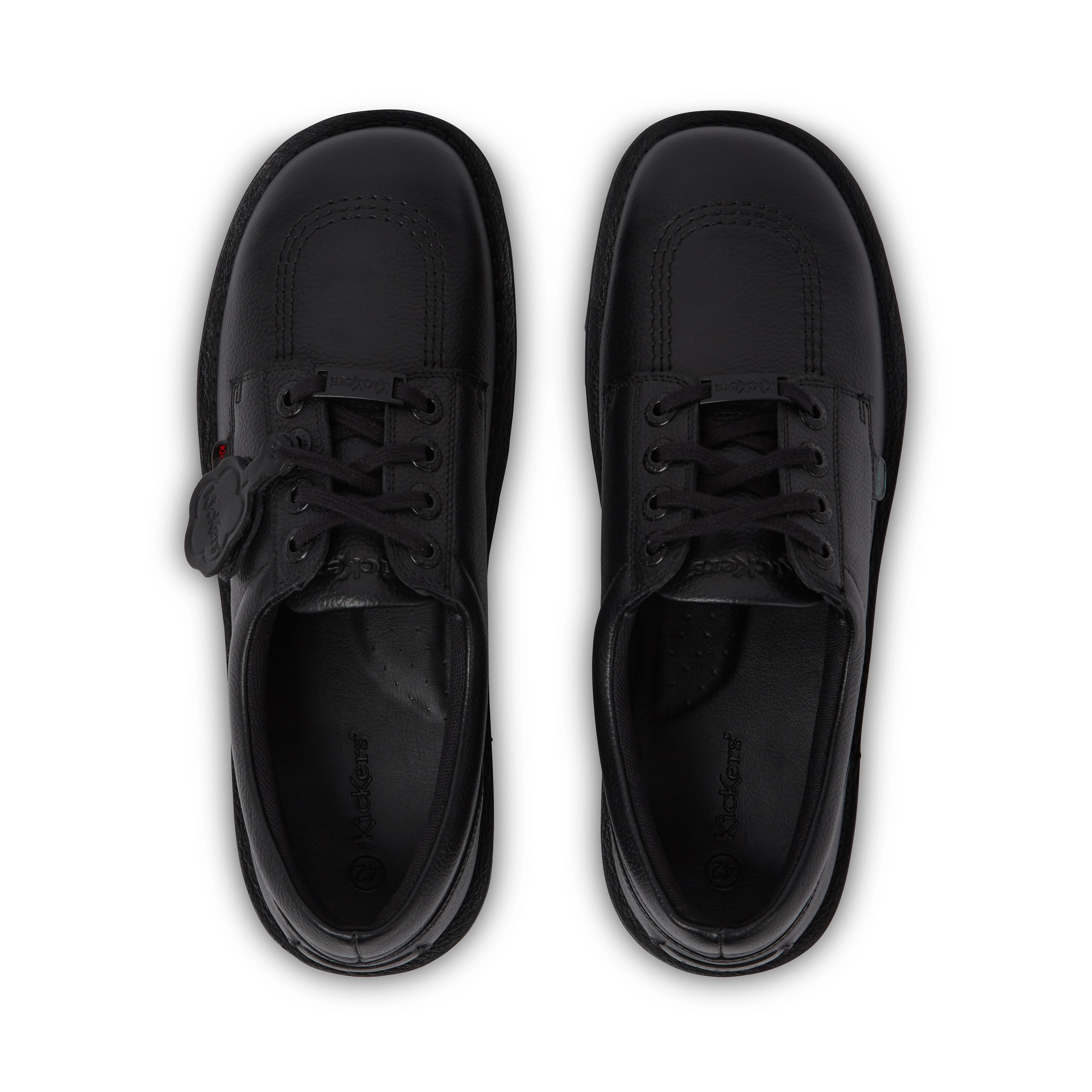 Adult Mens Kick Lo Tab Leather Shoes Black - Image 4