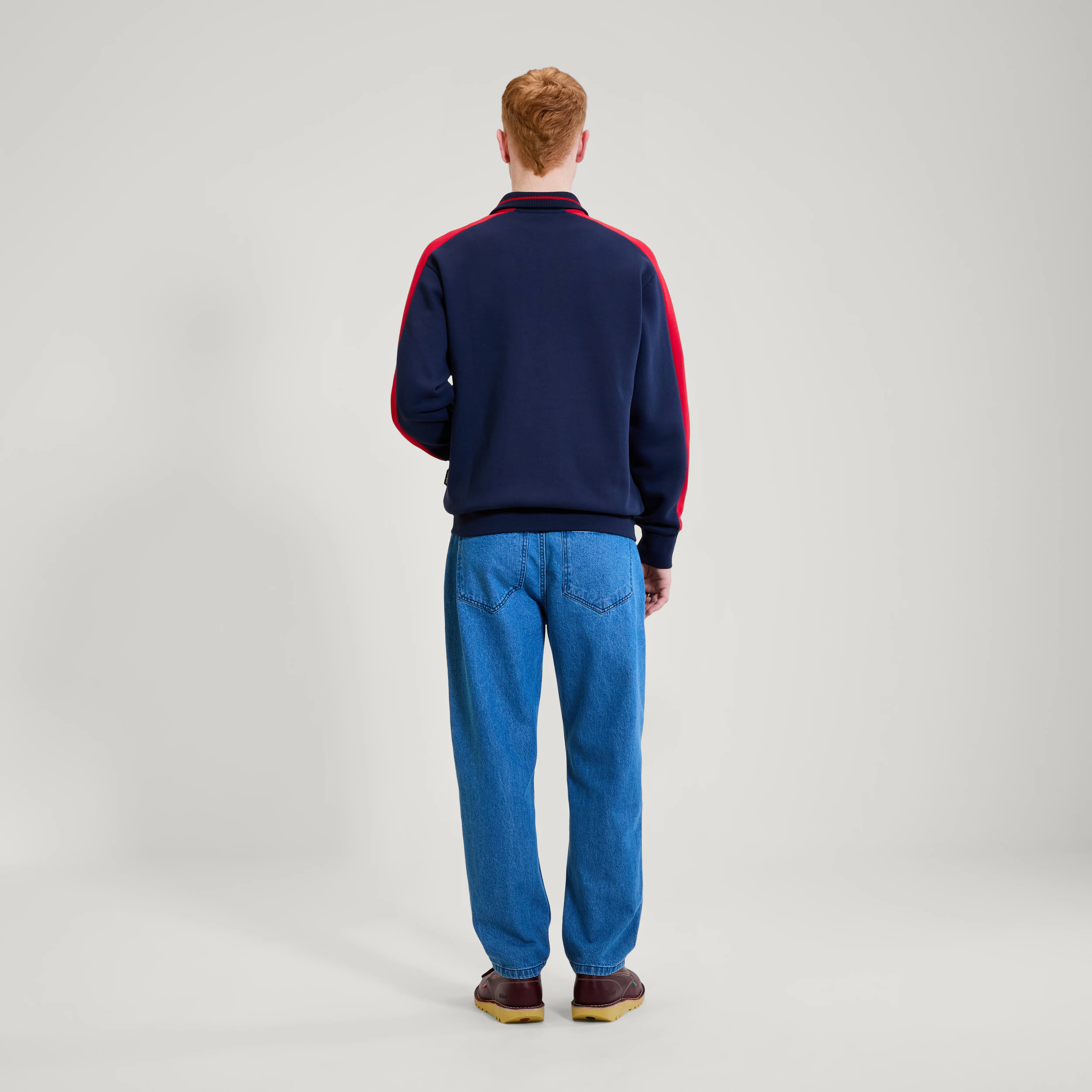 Adult Mens Kickers Classic Zip Through Knit Navy - Image 2
