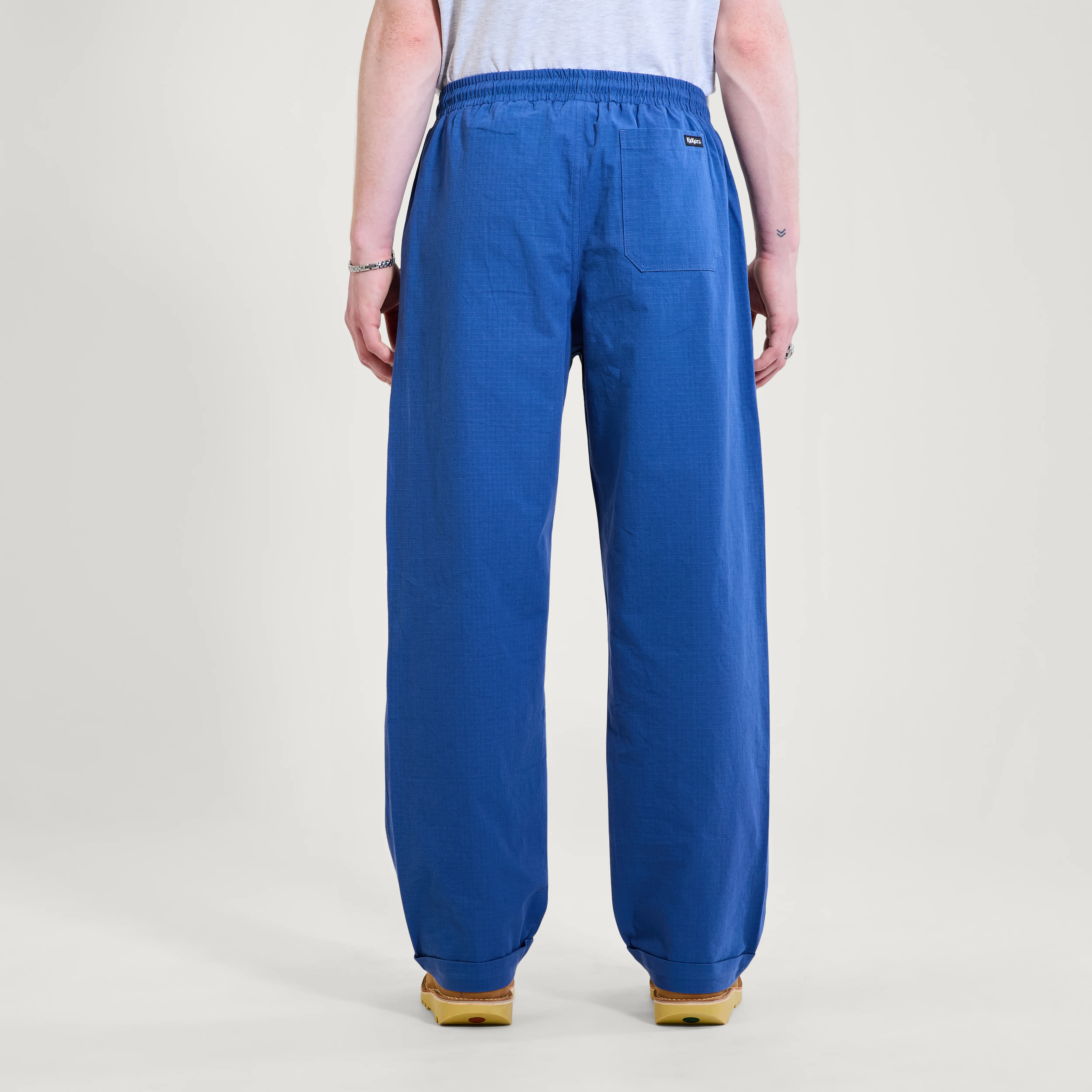 Adult Mens Kickers Wide Leg Drawstring Trouser Navy - Image 2