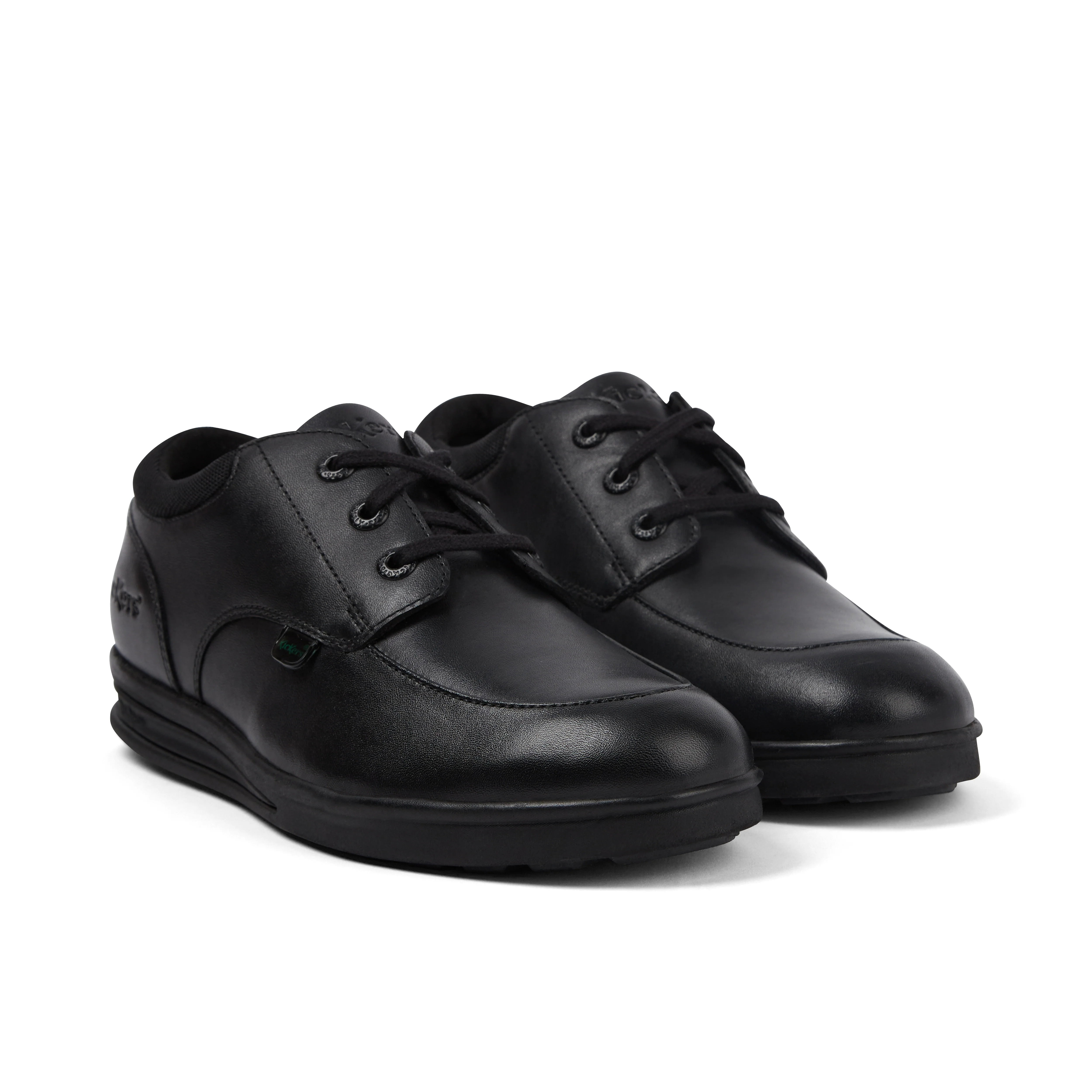 Youth Mens Troiko Lo Leather Shoes Black - Image 3