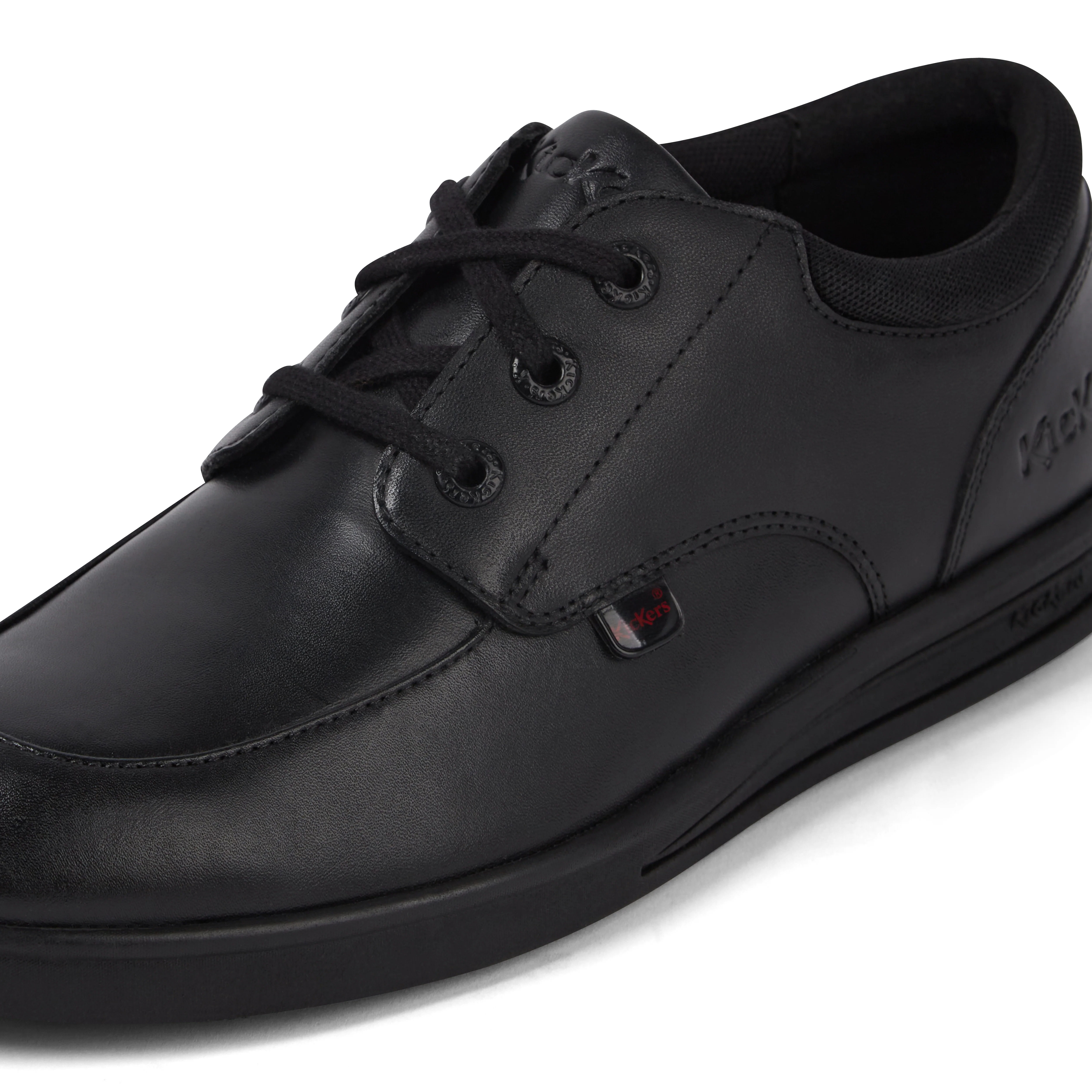 Youth Mens Troiko Lo Leather Shoes Black - Image 6