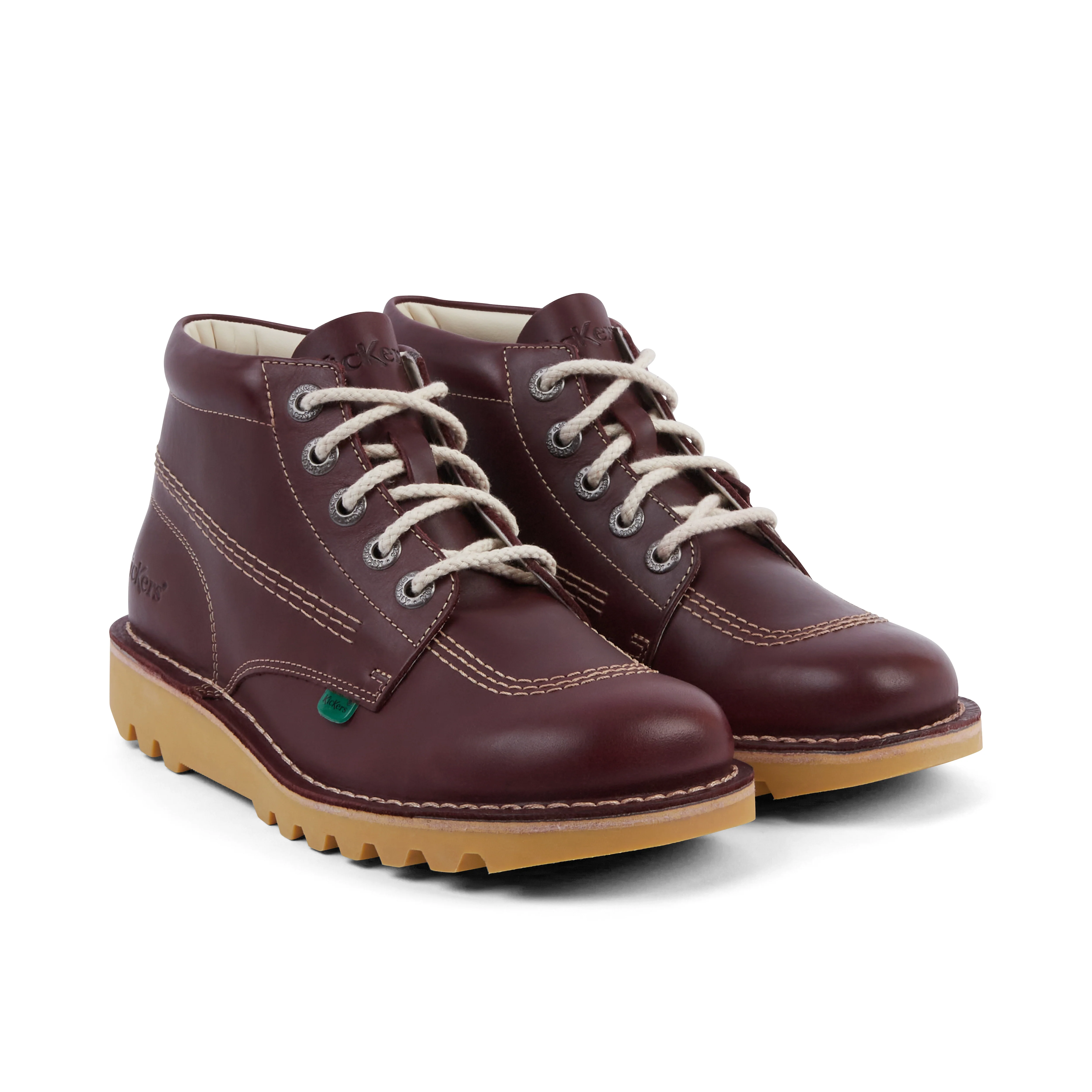 Adult Unisex Kick Hi Leather Dark Red - Image 3