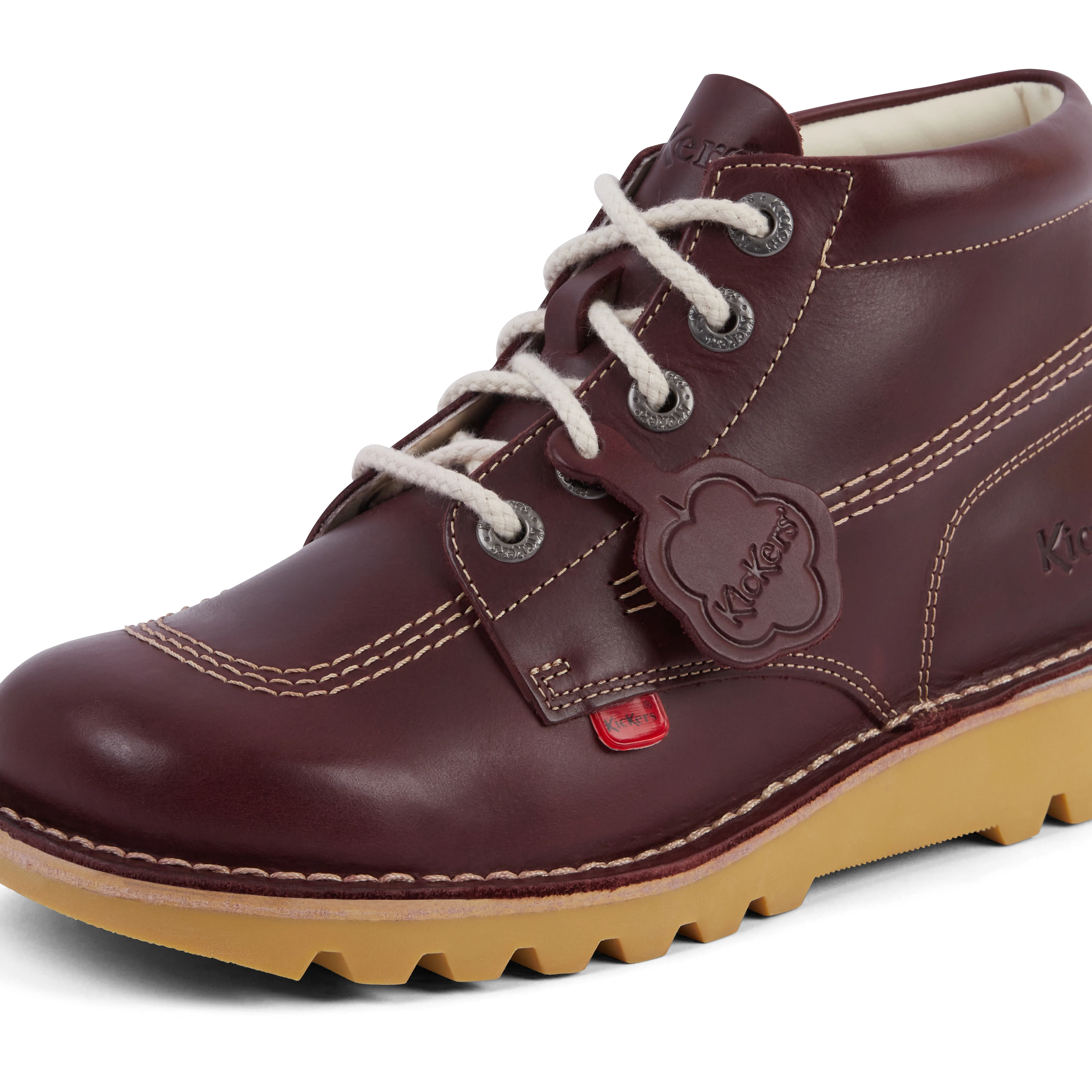Adult Unisex Kick Hi Leather Dark Red - Image 6