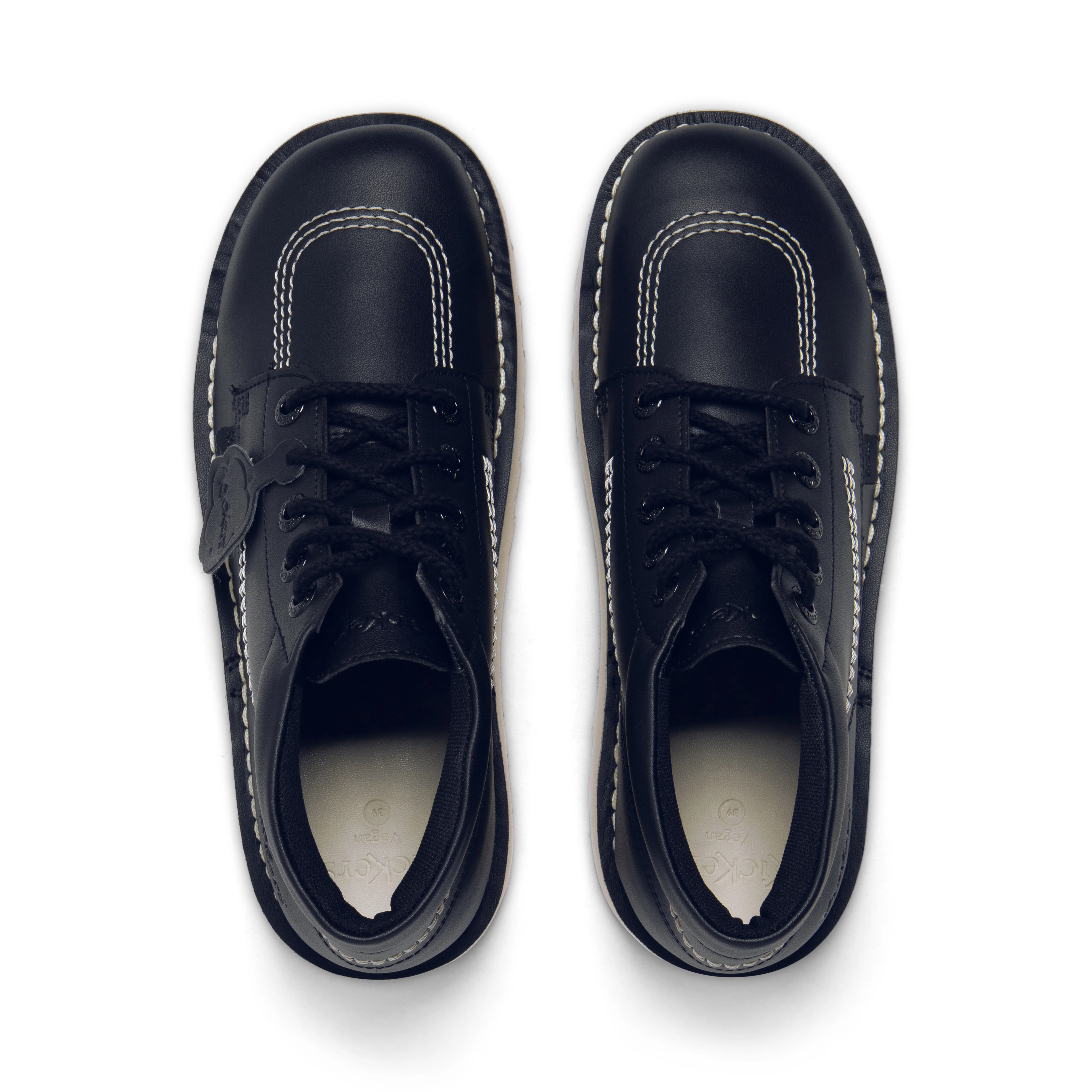 Adult Unisex Kick Hi Stack Leather Alternative Black - Image 4