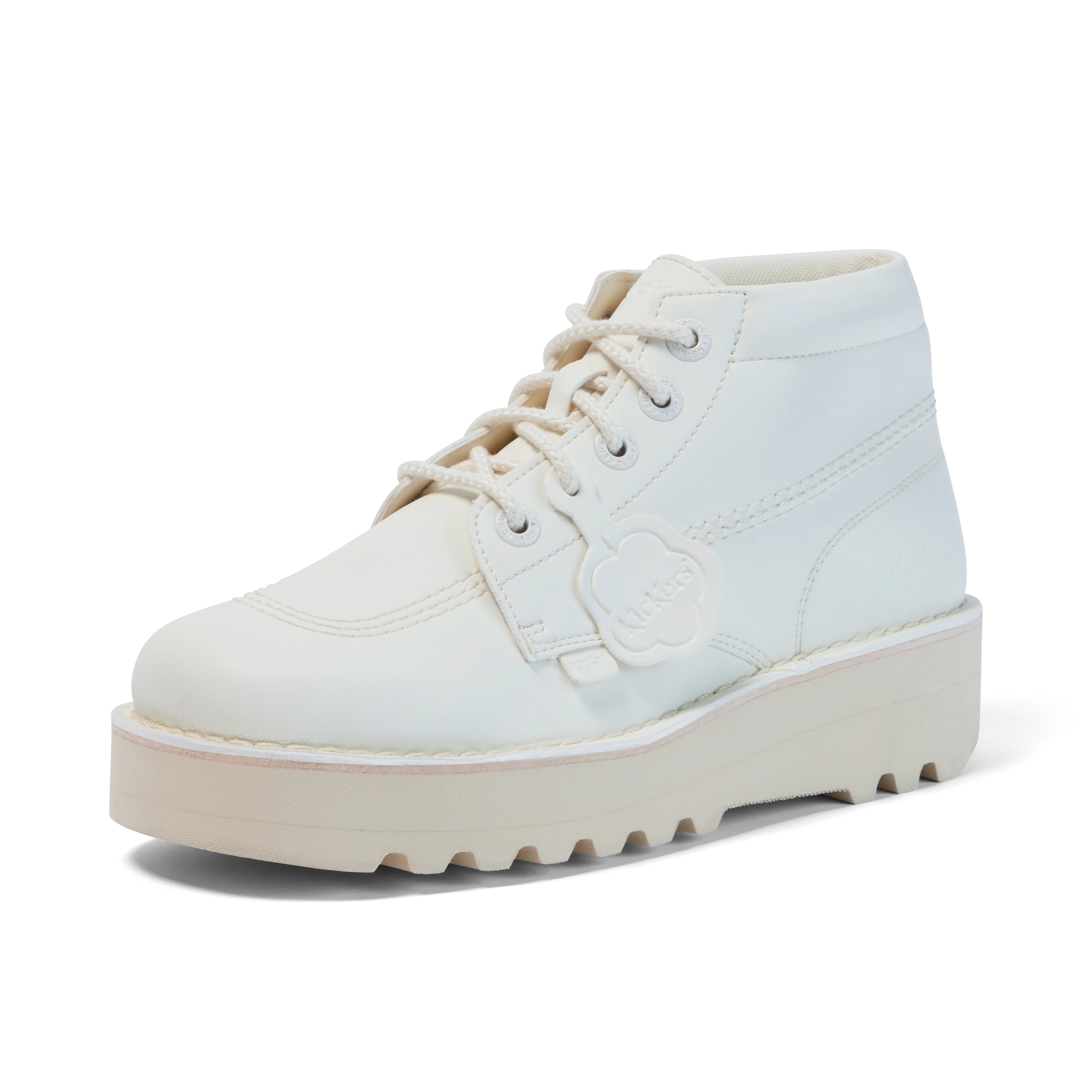 Adult Unisex Kick Hi Stack Leather Alternative White - Image 6