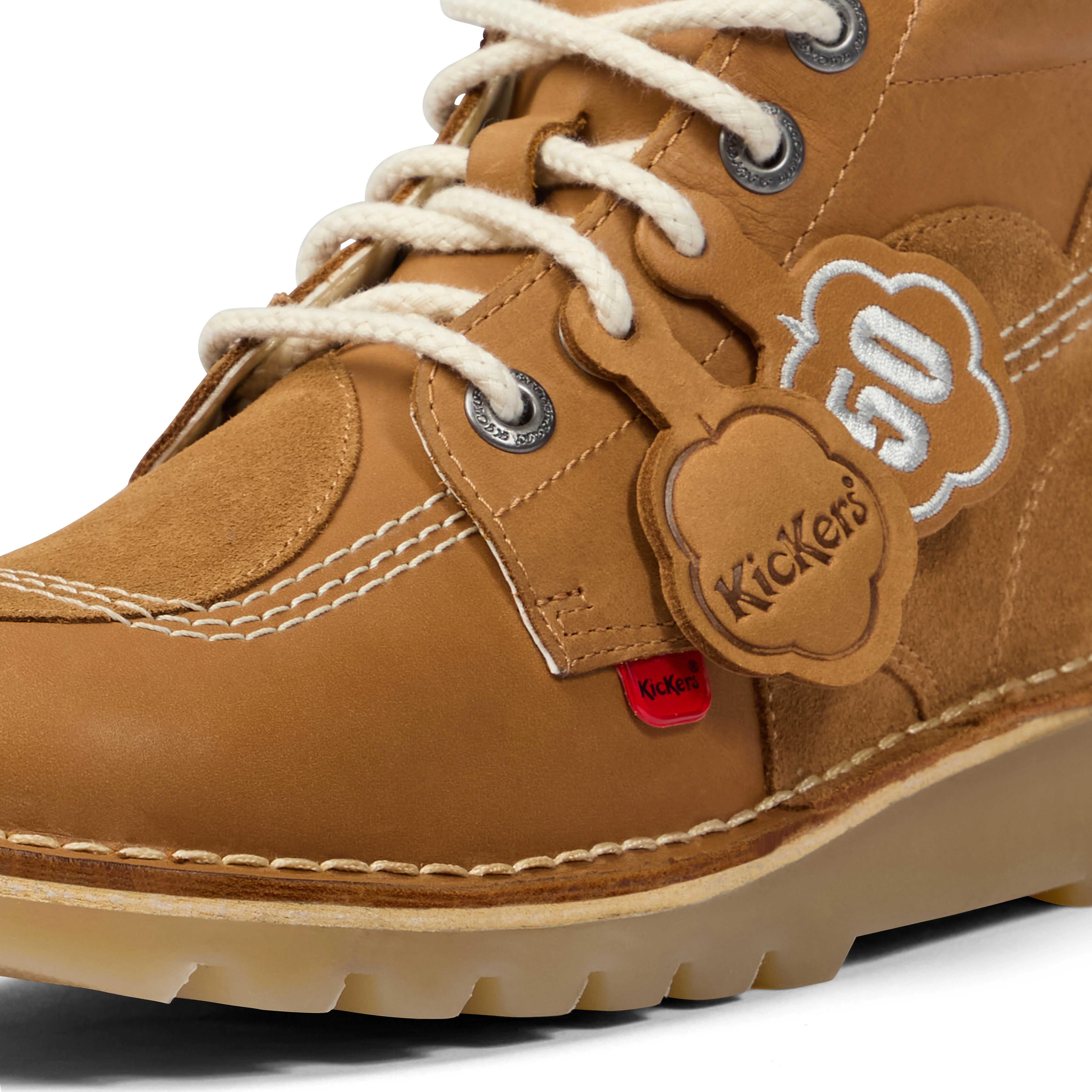Adult Unisex Kick Hi Stitch Boots Tan - Image 6