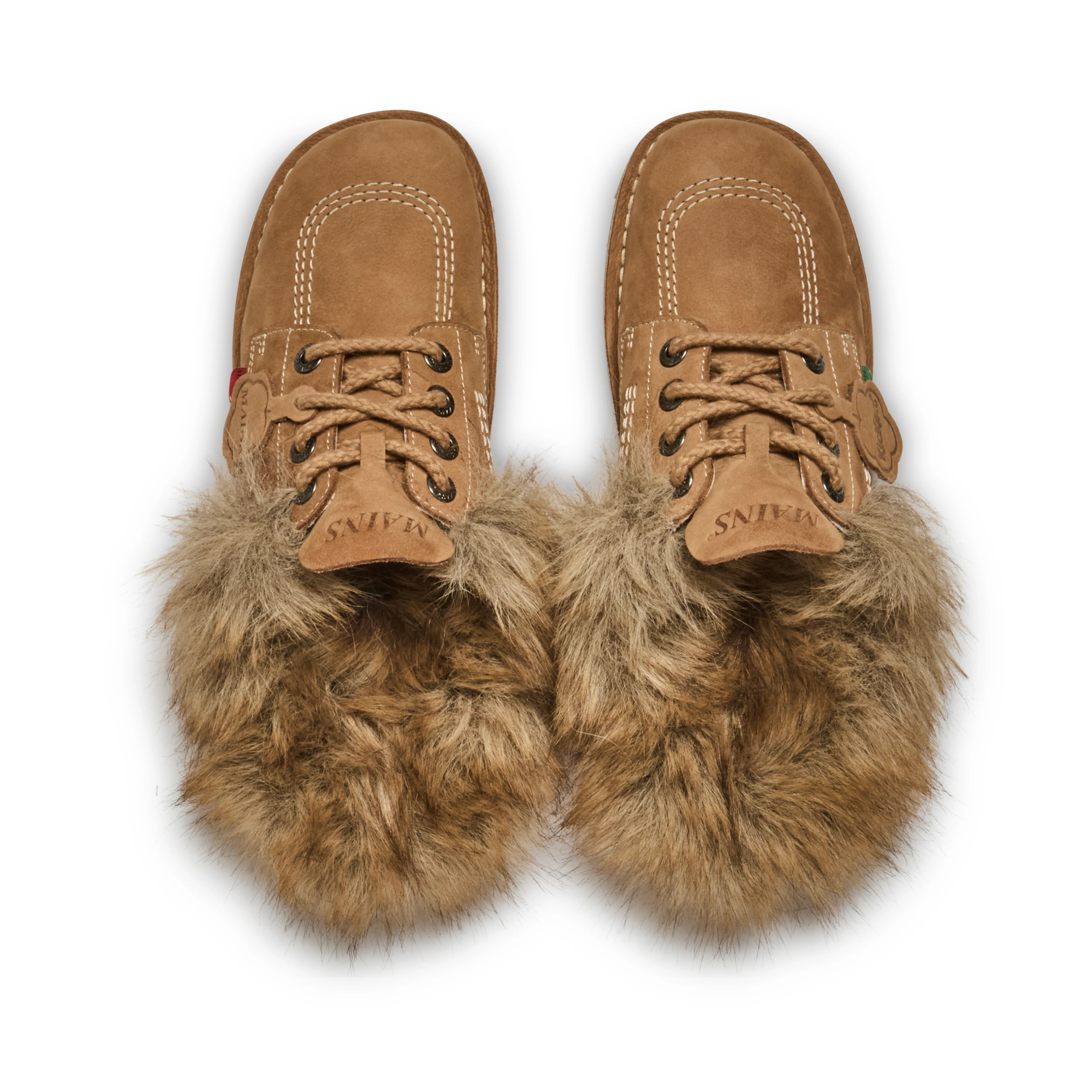 Adult Unisex Kick Mule Fur Mains Tan - Image 4