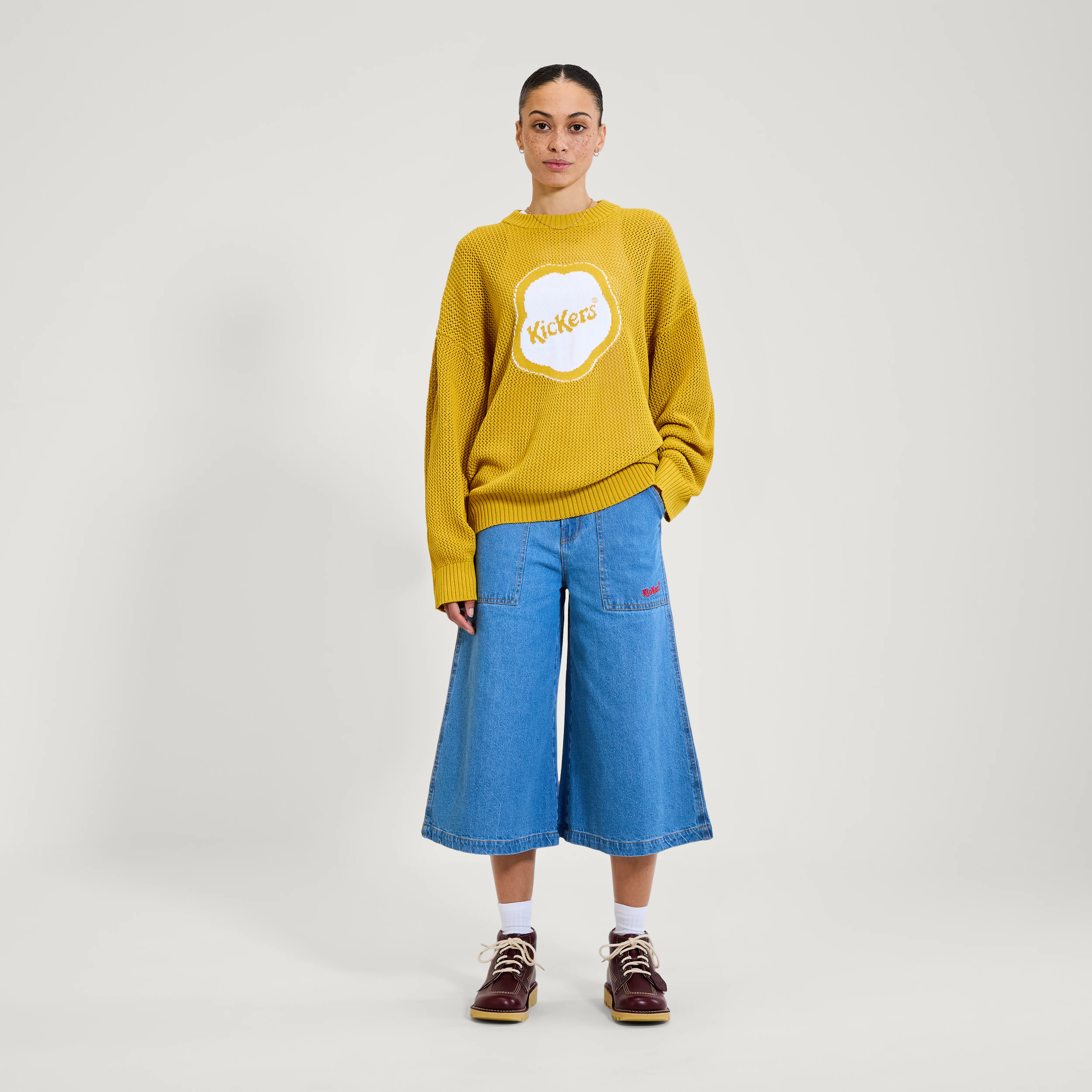 Adult Unisex Kickers Classic Jaquard Knit Yellow - Image 6