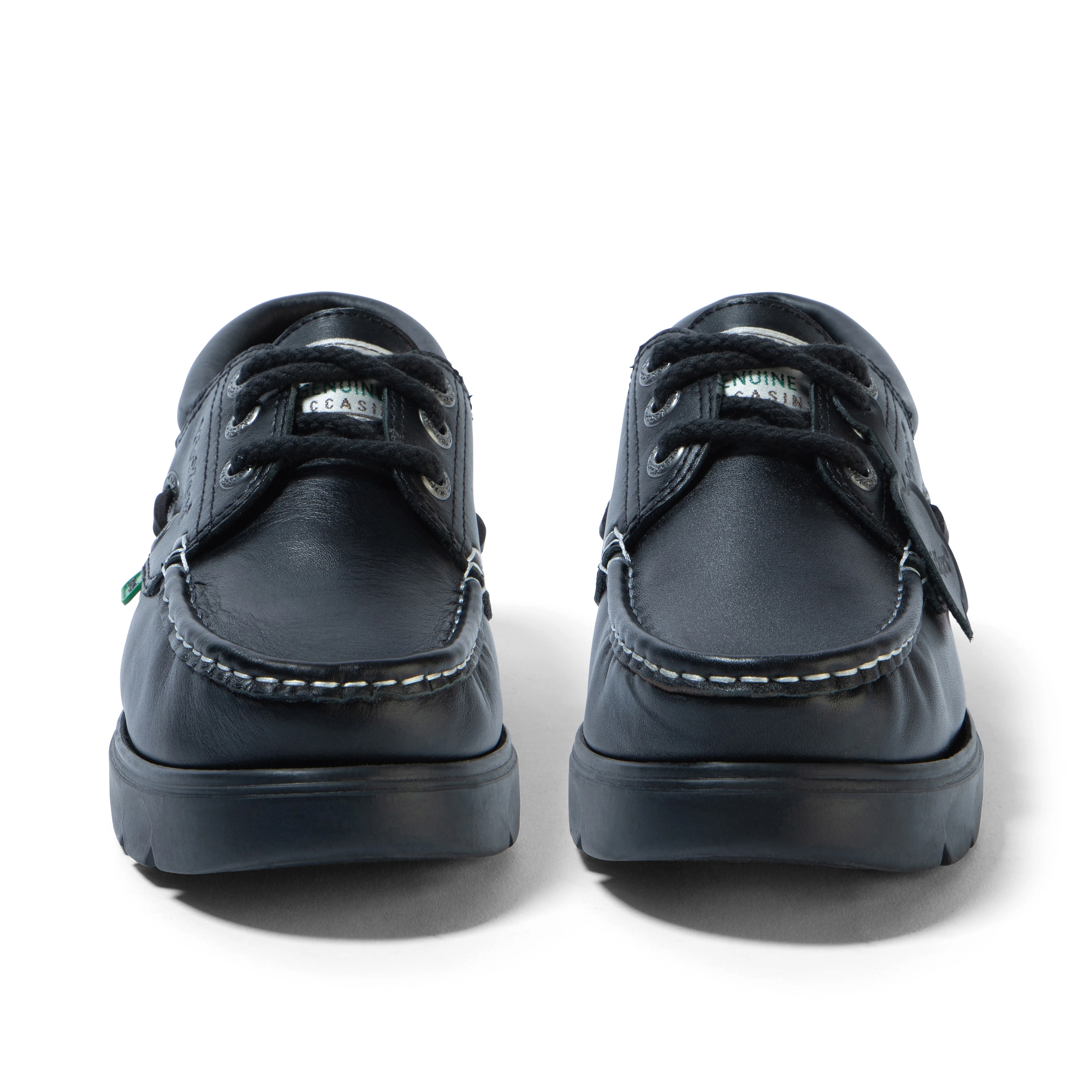 Adult Unisex Lennon Boatshoe Leather Black - Image 2