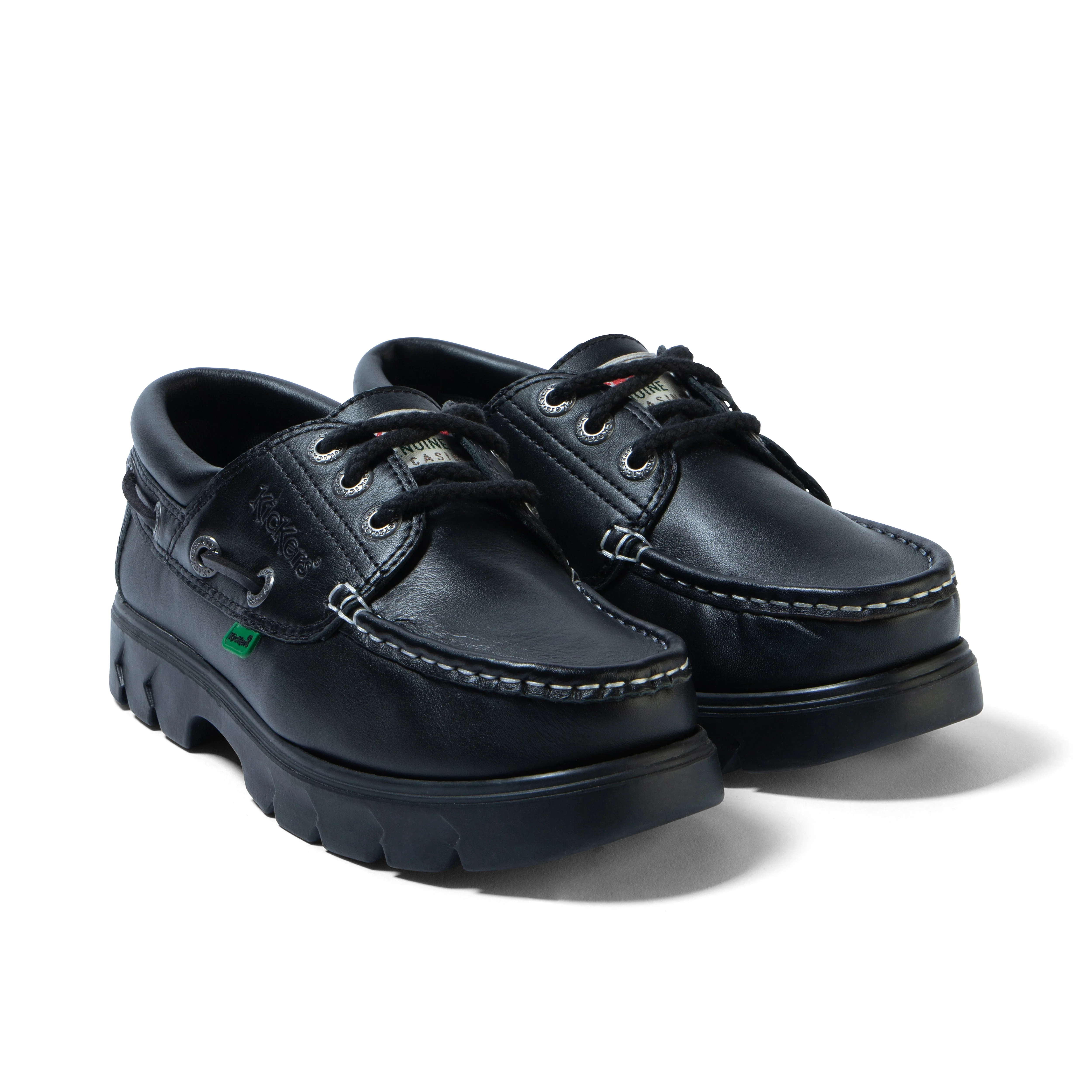Adult Unisex Lennon Boatshoe Leather Black - Image 3