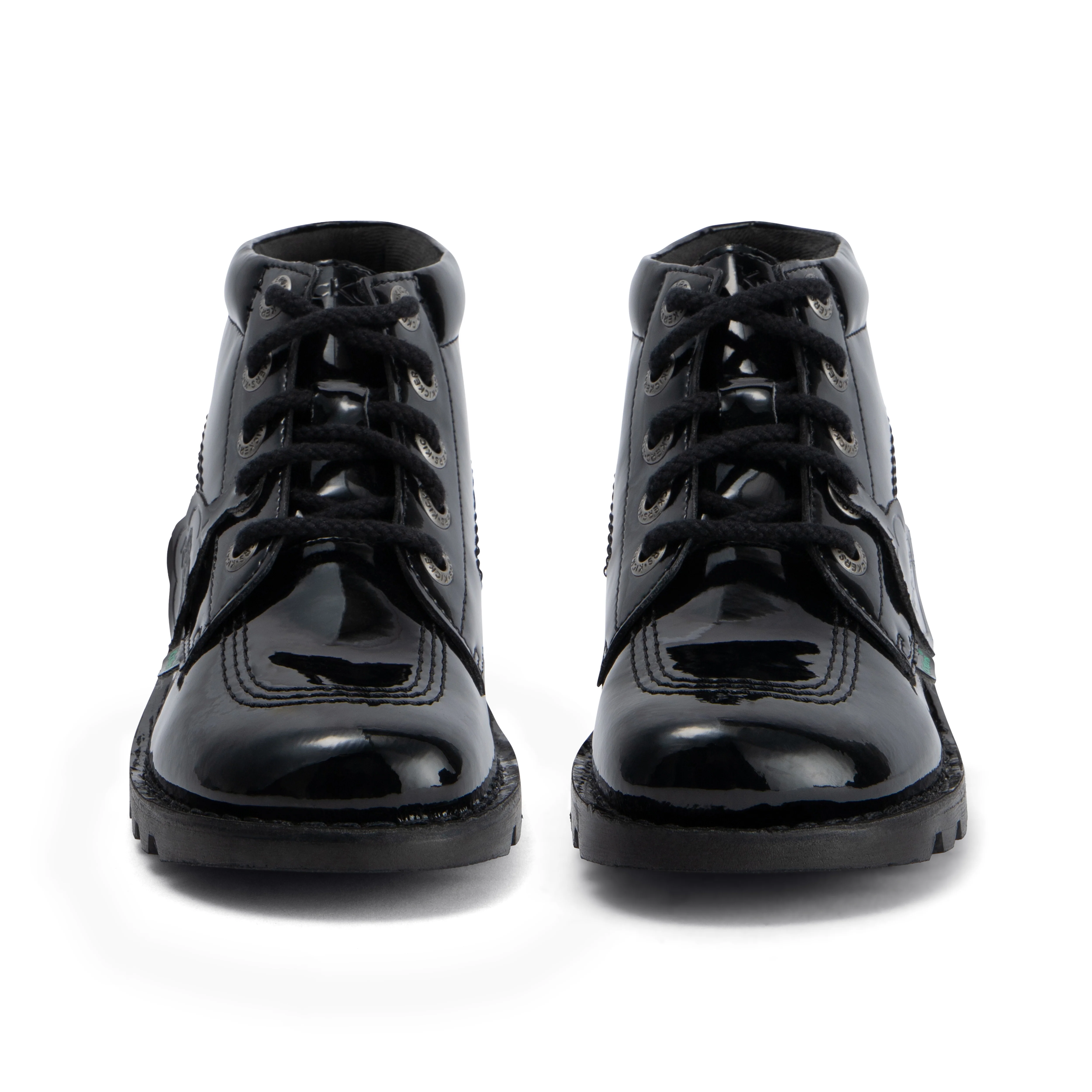 Adult Womens Kick Hi Leather Alternative Patent Leather Black - Image 2