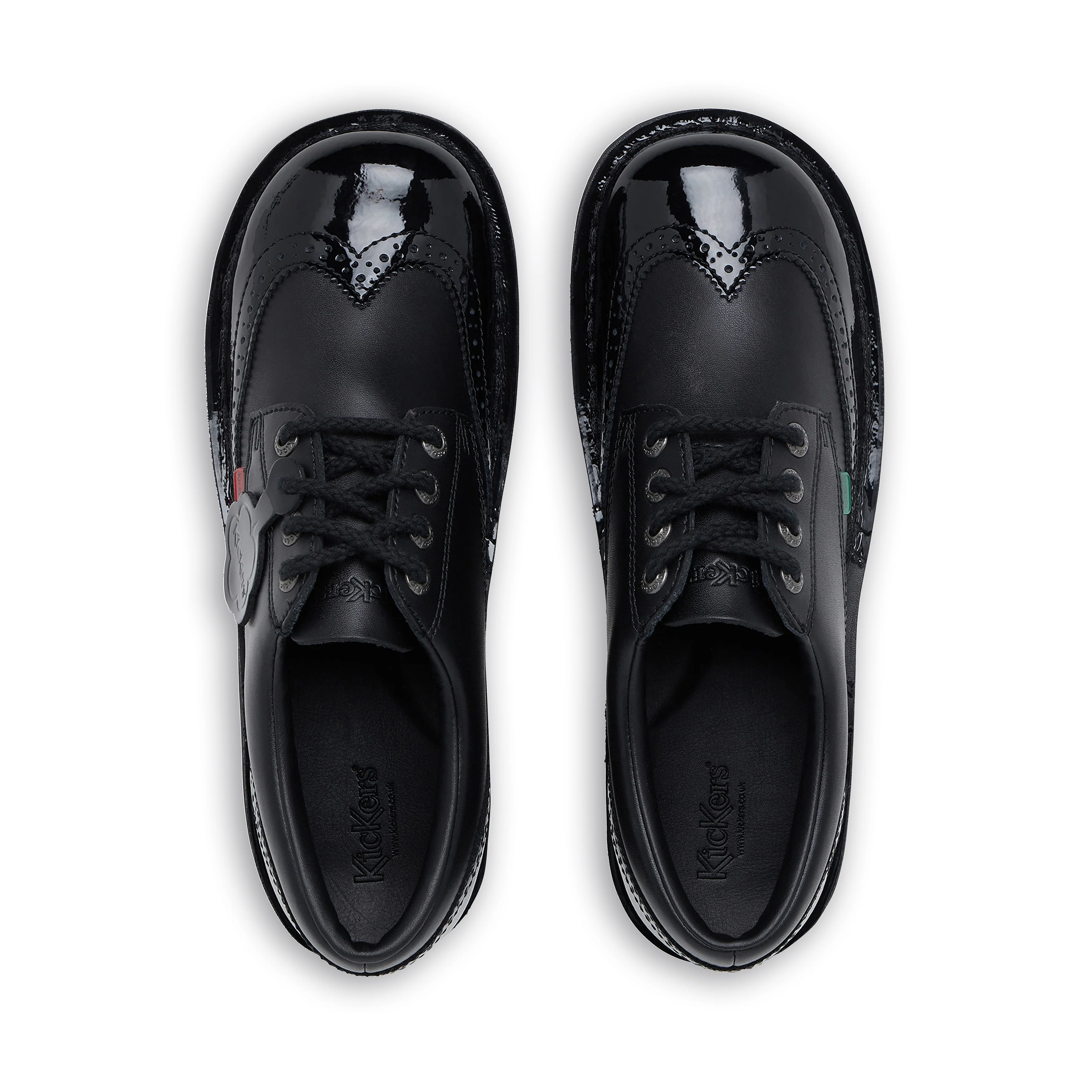 Adult Womens Kick Lo Brogue Leather Black - Image 4