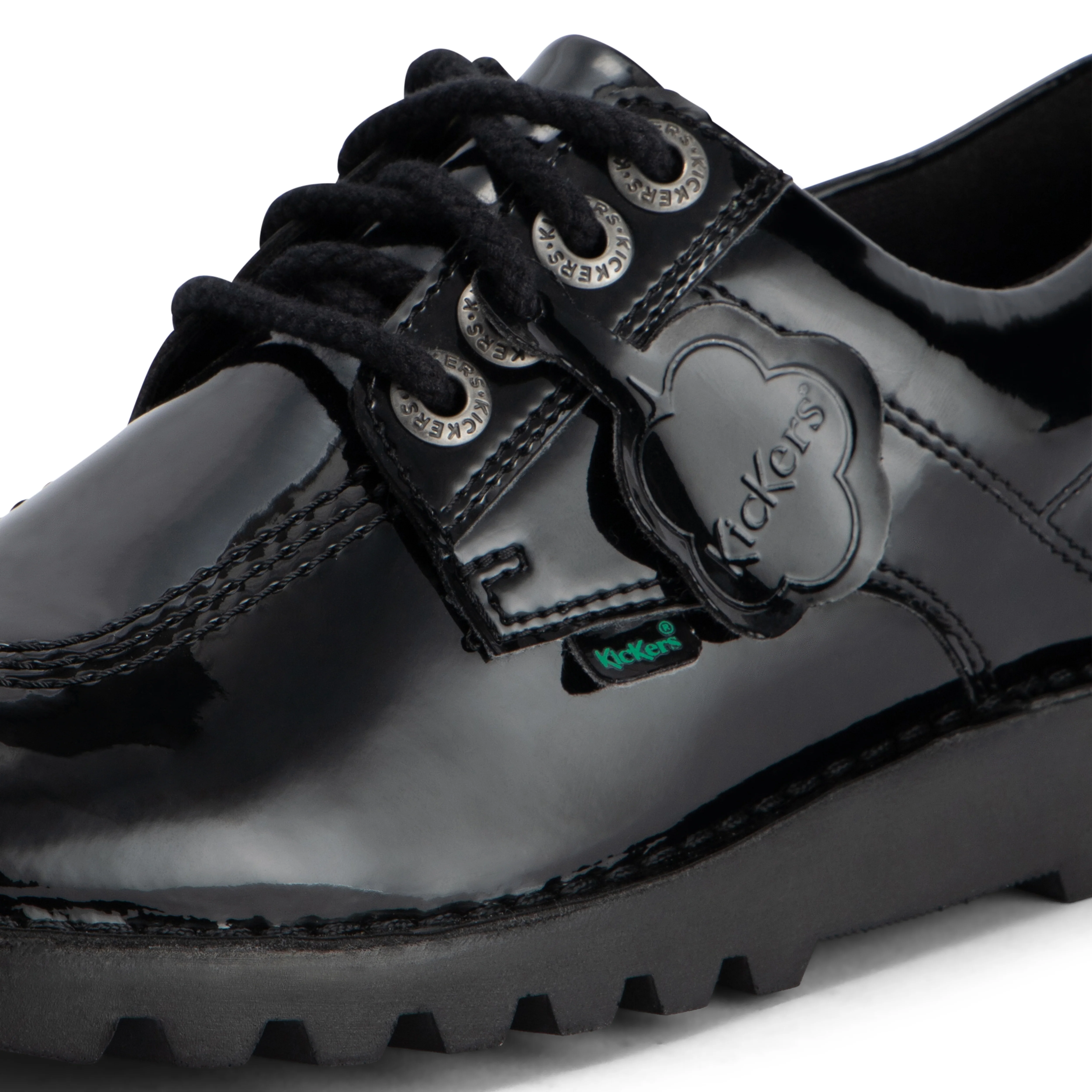 Adult Womens Kick Lo Leather Alternative Patent Leather Black - Image 6