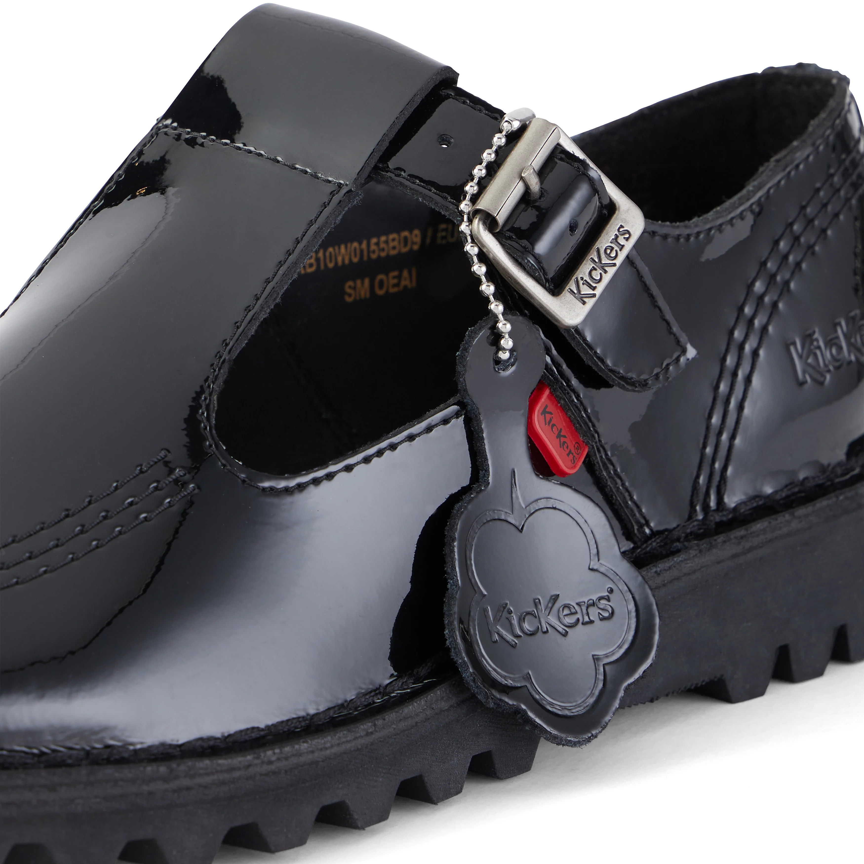 Adult Womens Kick T Bar Patent Leather Black - Image 6