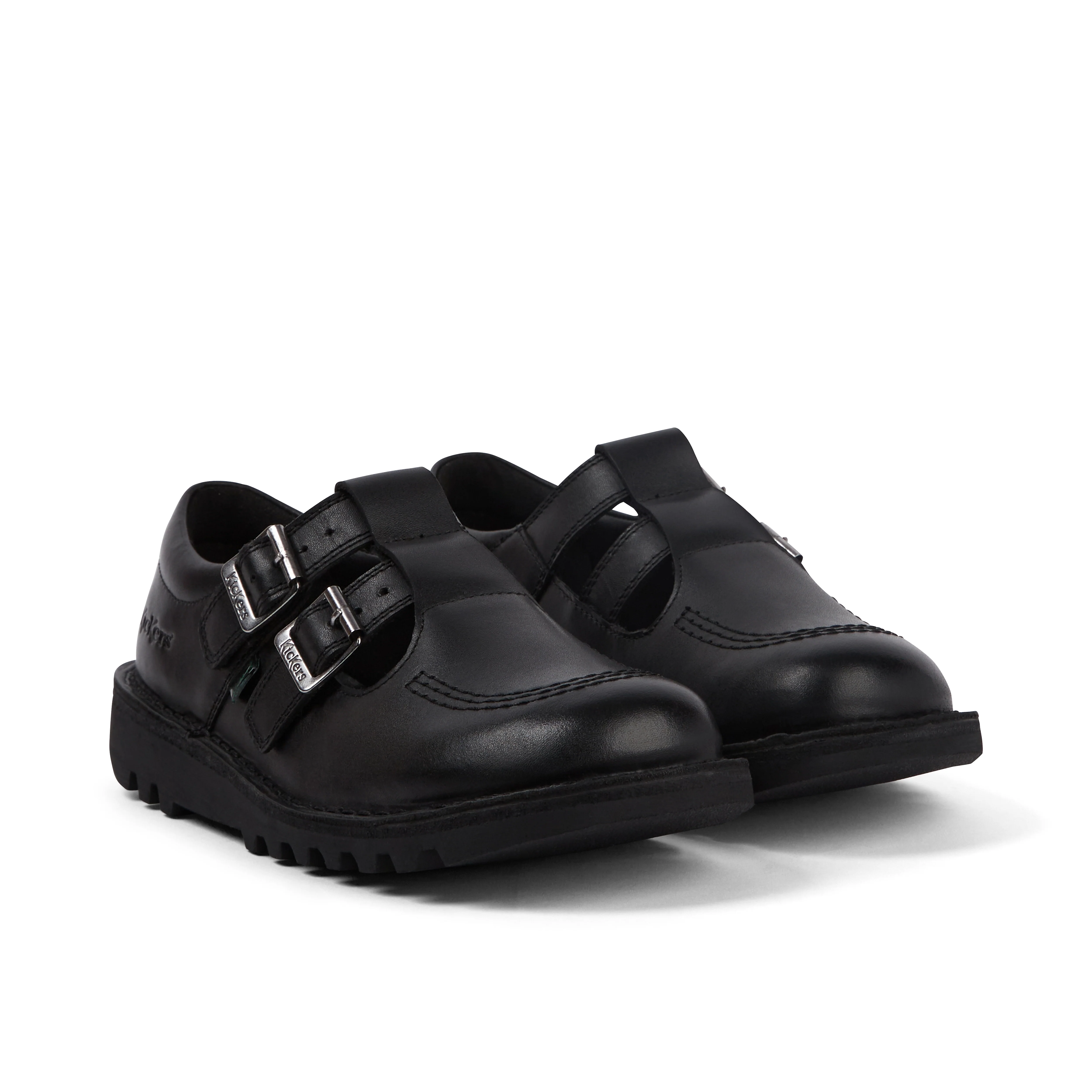 Adult Womens Kick T Double Leather Black - Image 3