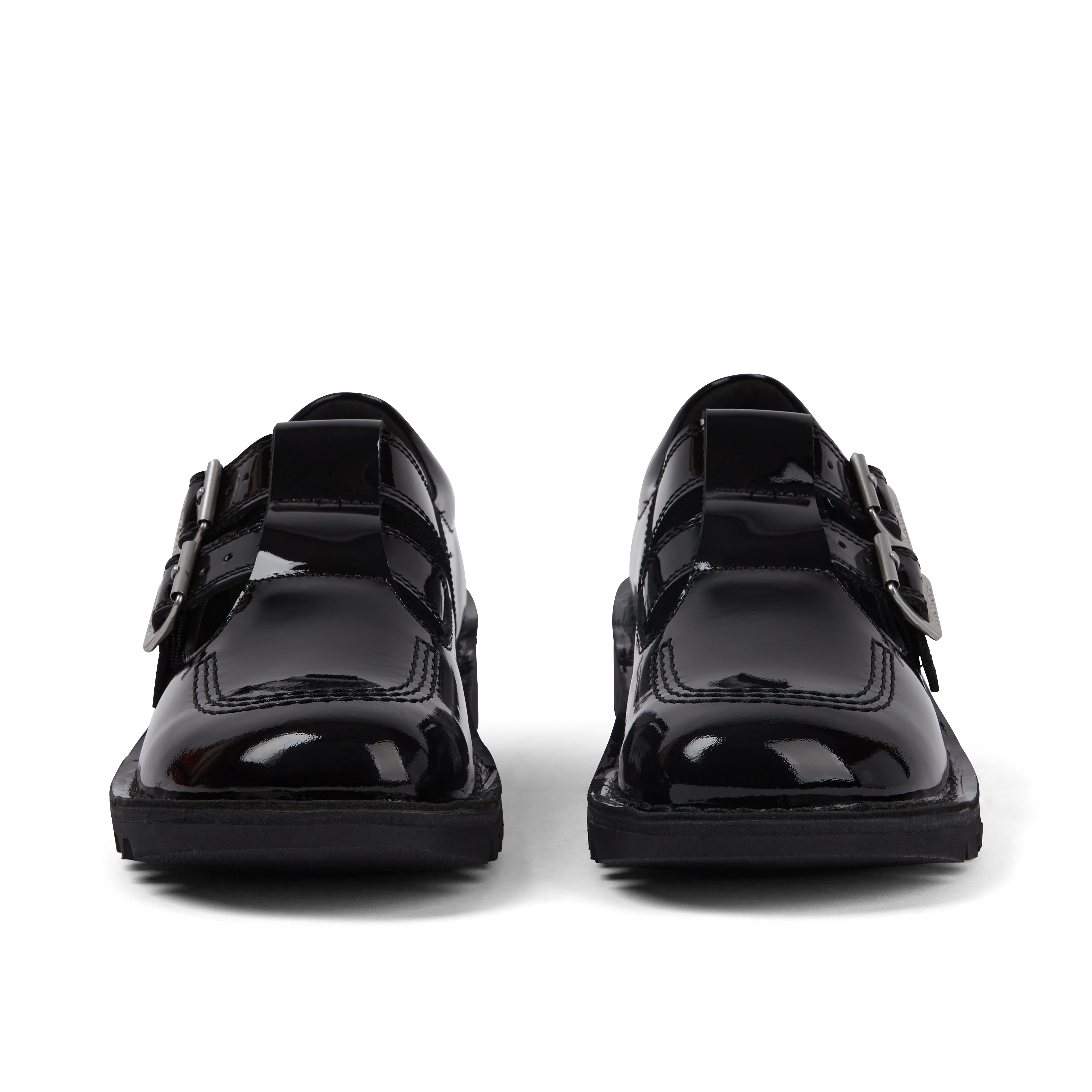Adult Womens Kick T Double Patent Leather Black - Image 2