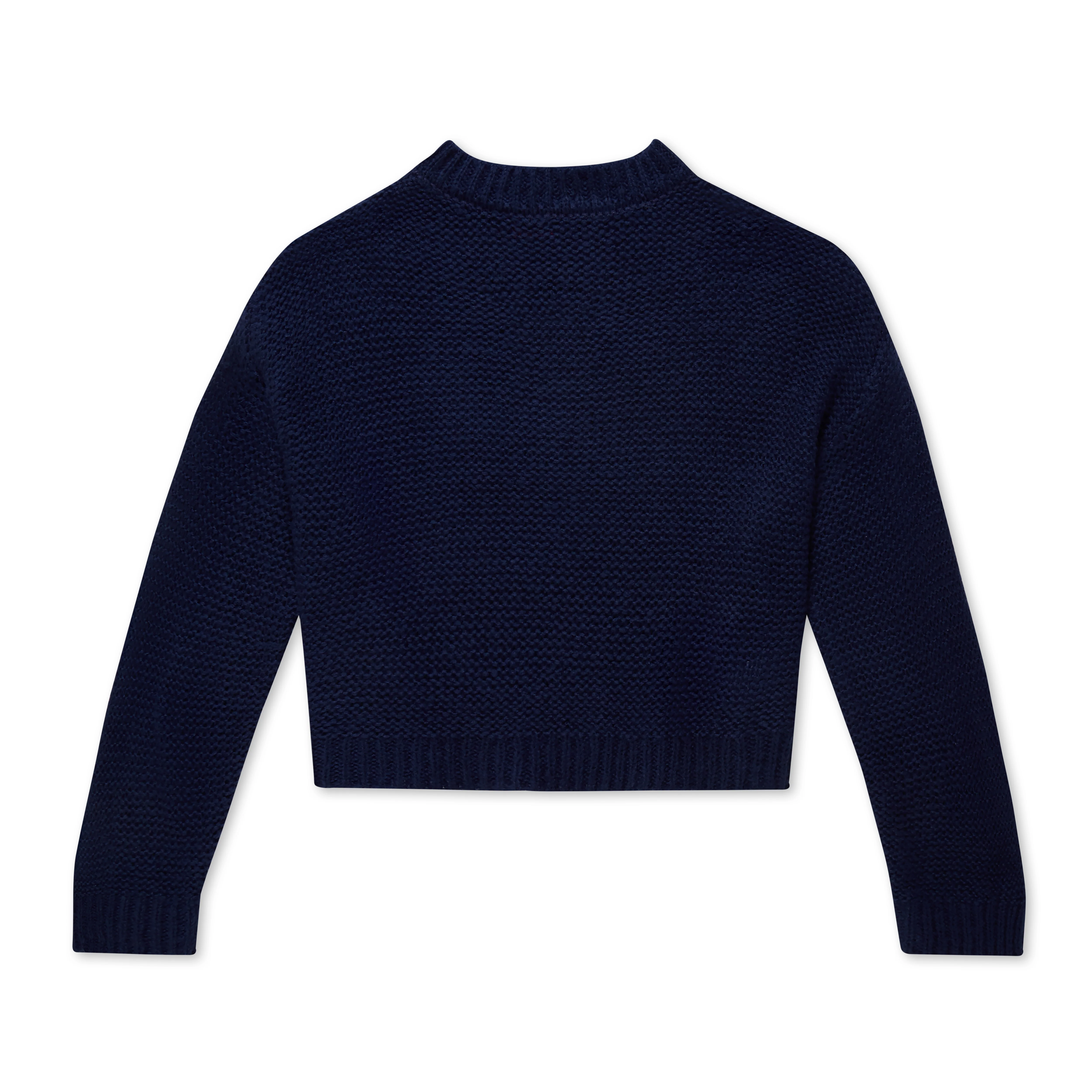Adult Womens Kickers Boat Neck Wide Sleeve Knit Navy - Image 2