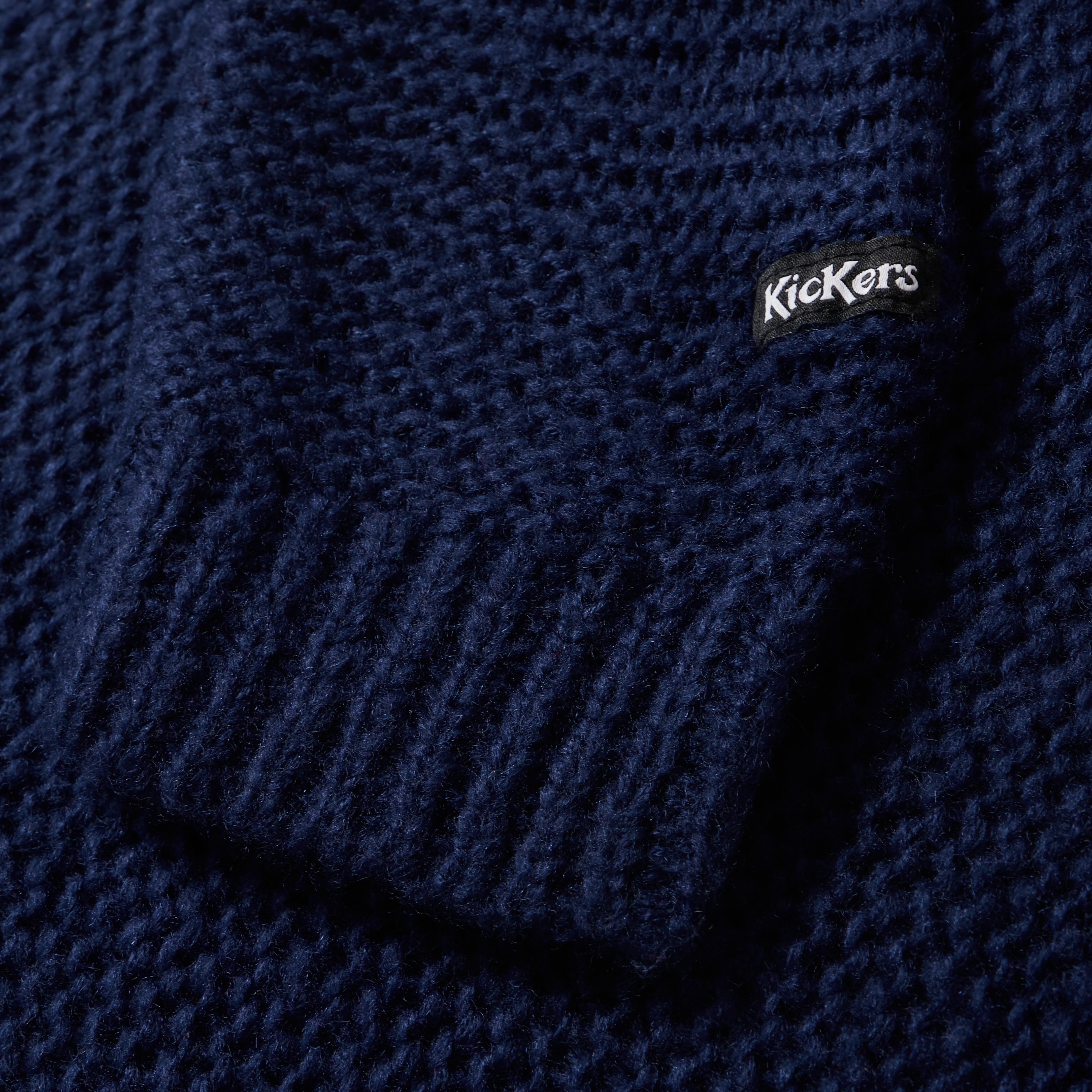 Adult Womens Kickers Boat Neck Wide Sleeve Knit Navy - Image 3