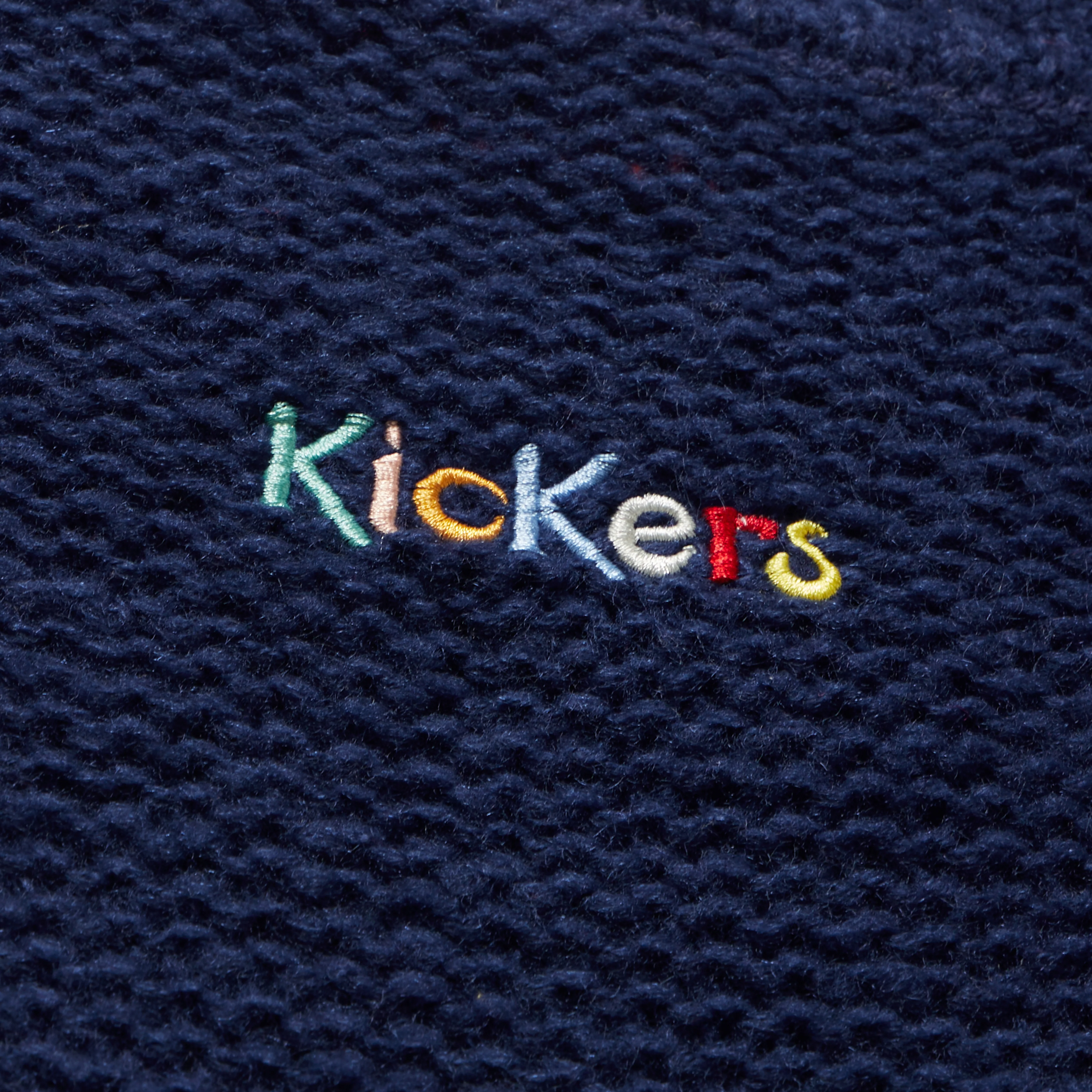 Adult Womens Kickers Boat Neck Wide Sleeve Knit Navy - Image 4