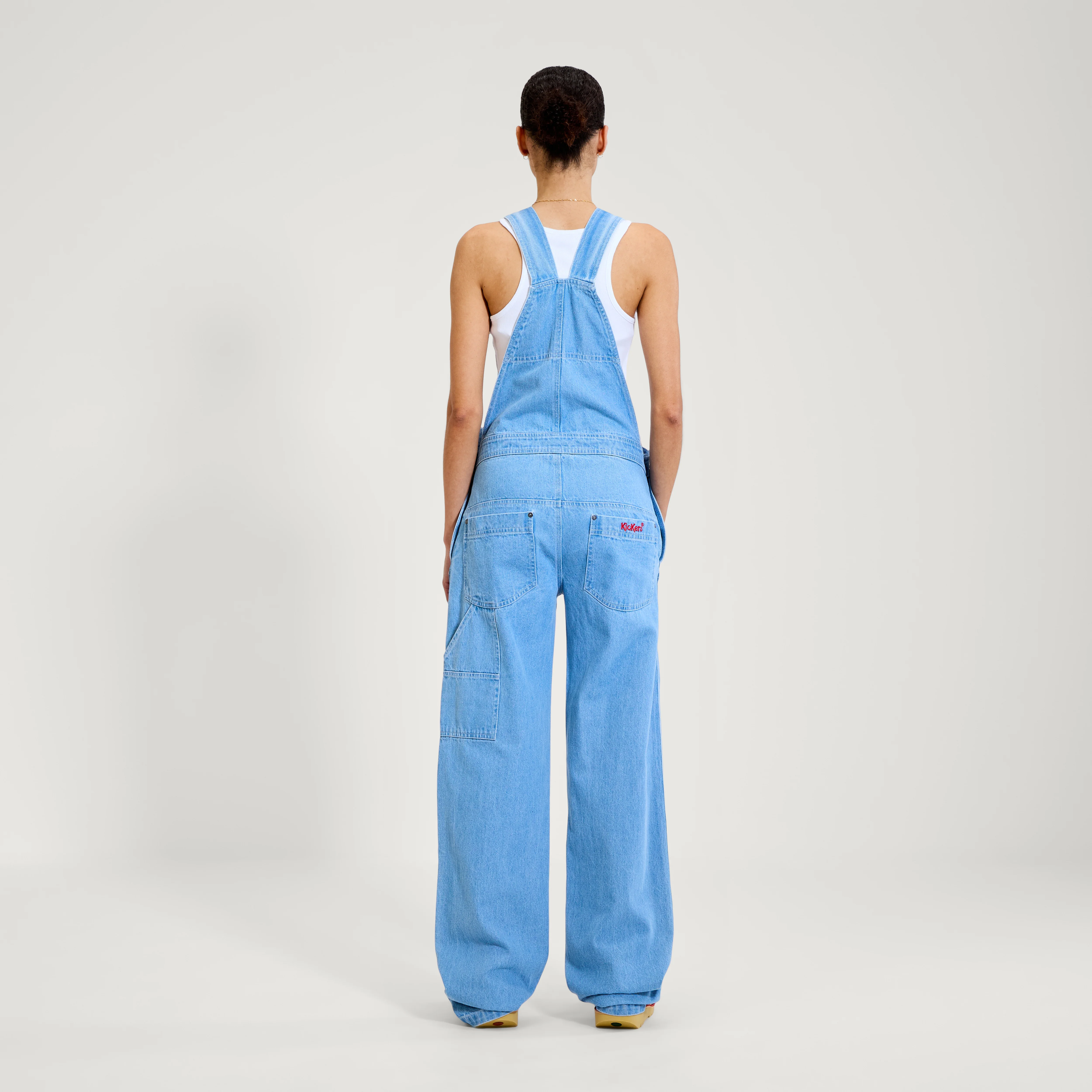 Adult Womens Kickers Classic Dungaree Blue - Image 6