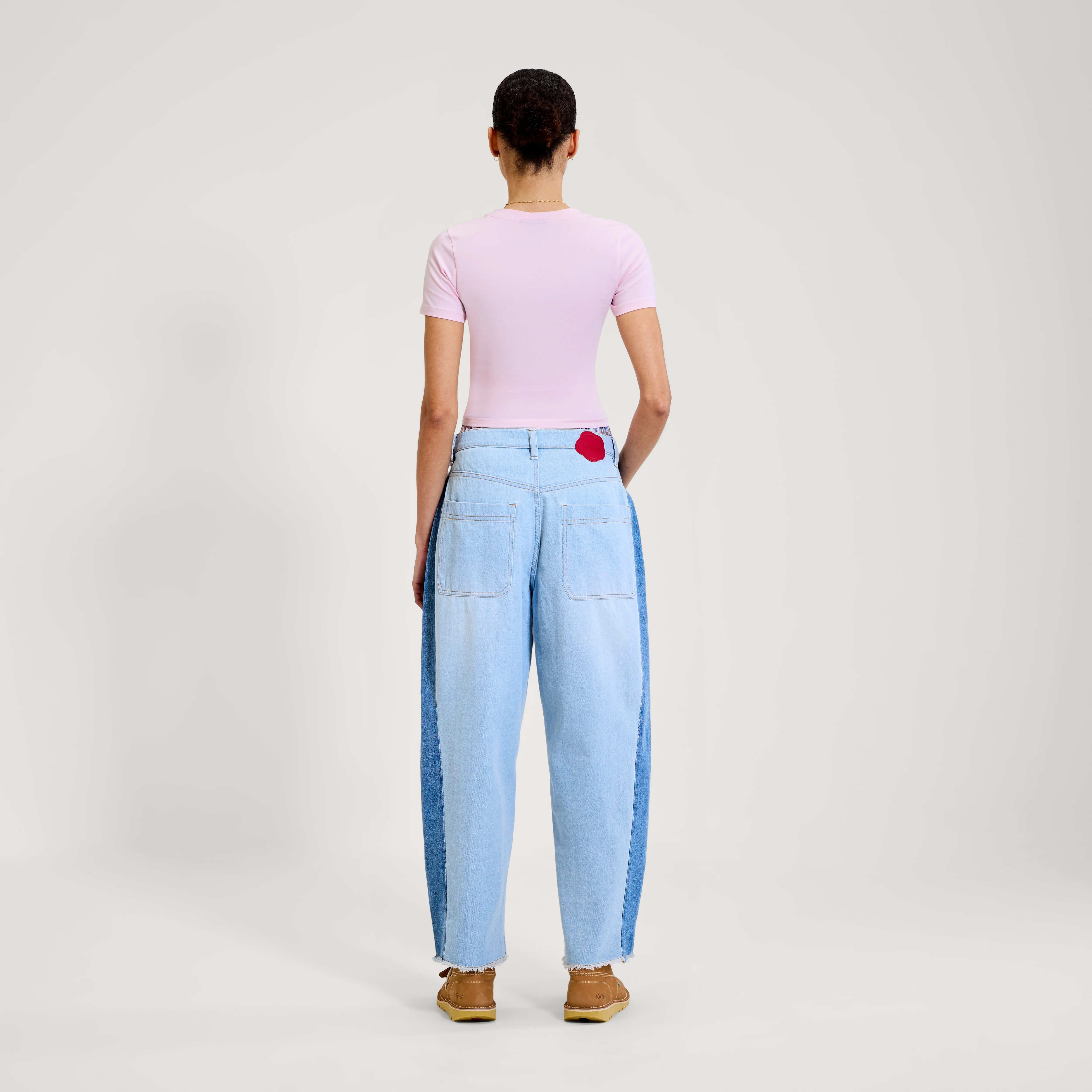 Adult Womens Kickers Classic Lightweight Tee Pink - Image 4