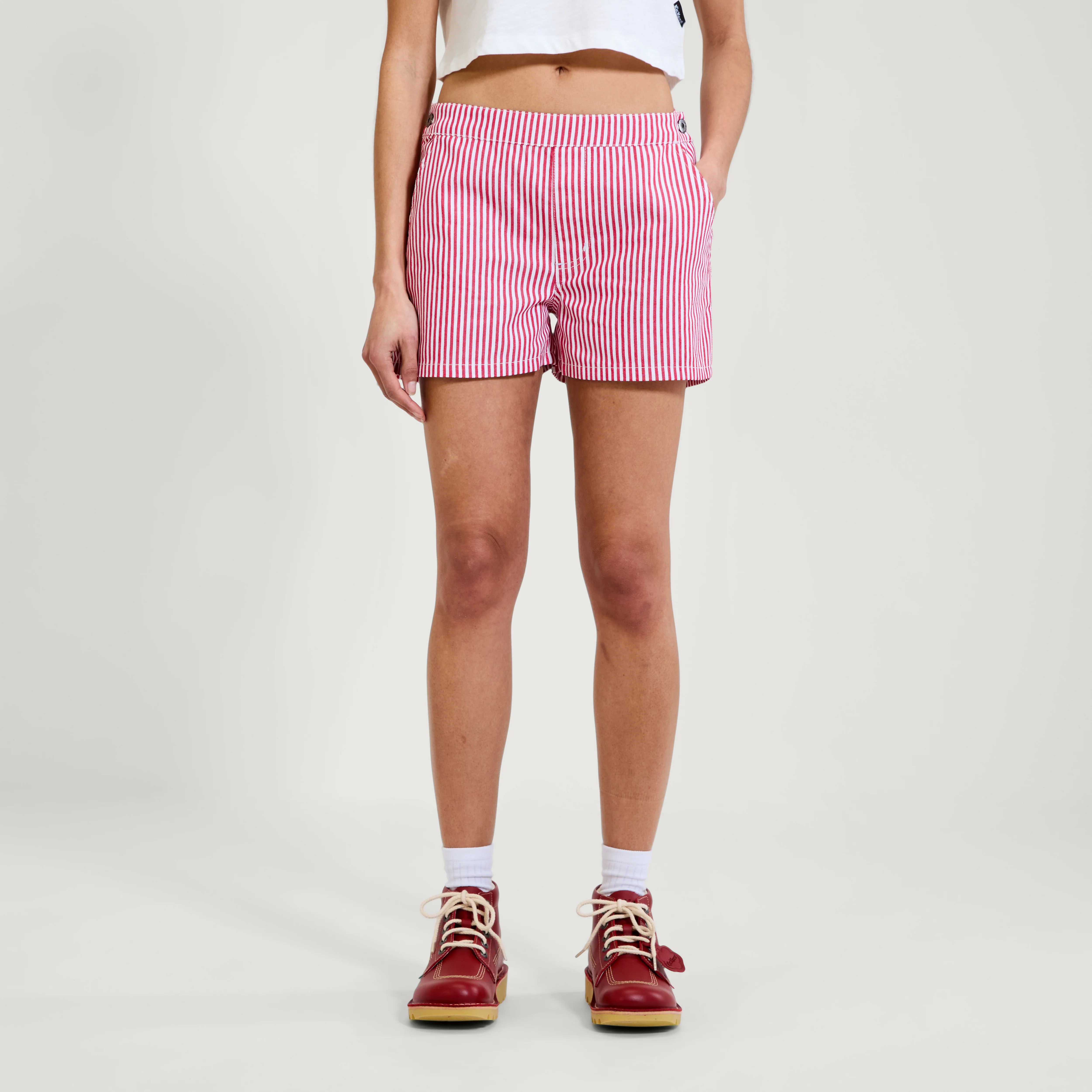 Adult Womens Kickers Classic Micro Short Red - Image 3