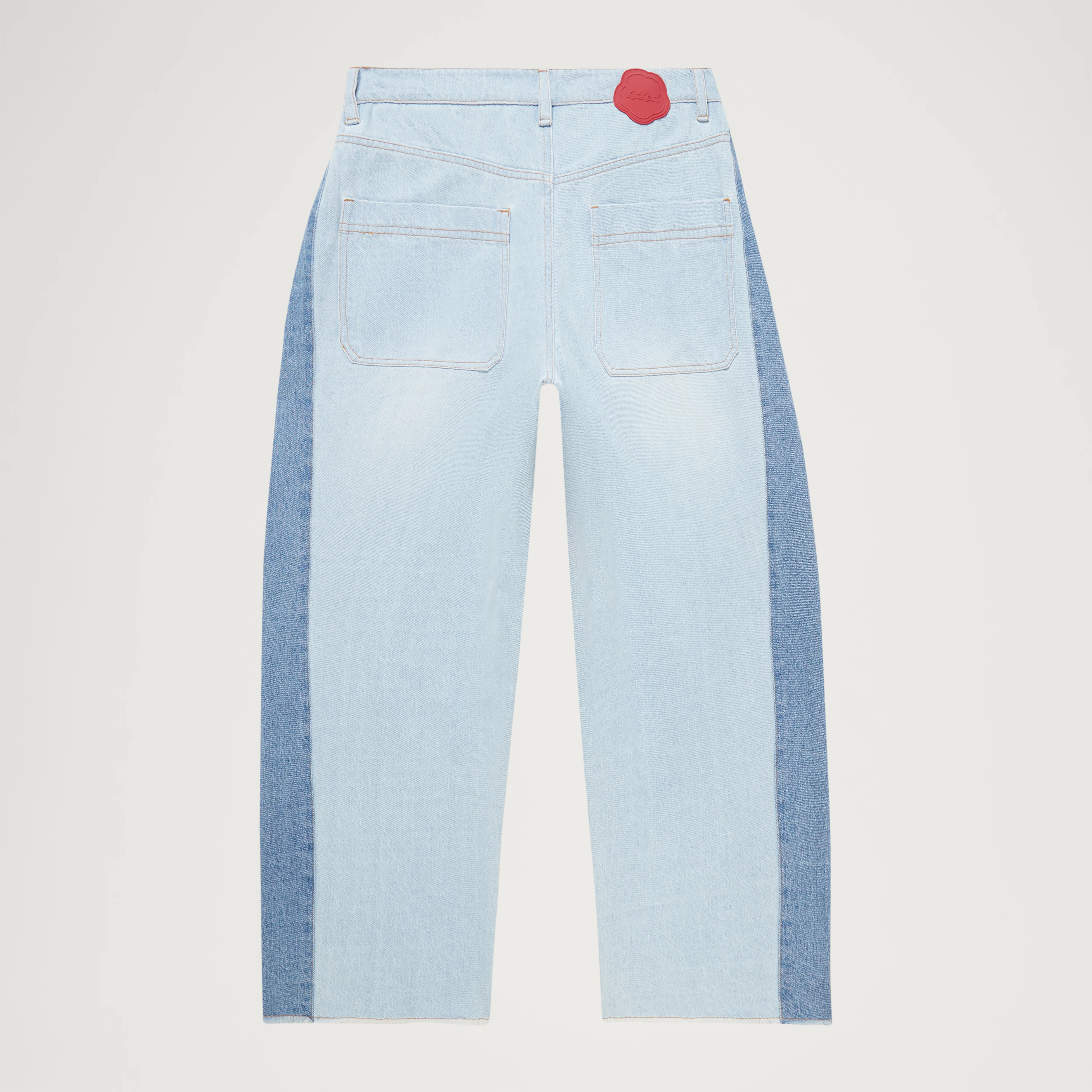 Adult Womens Kickers Classic Wide Leg Barrel Jean Blue - Image 2
