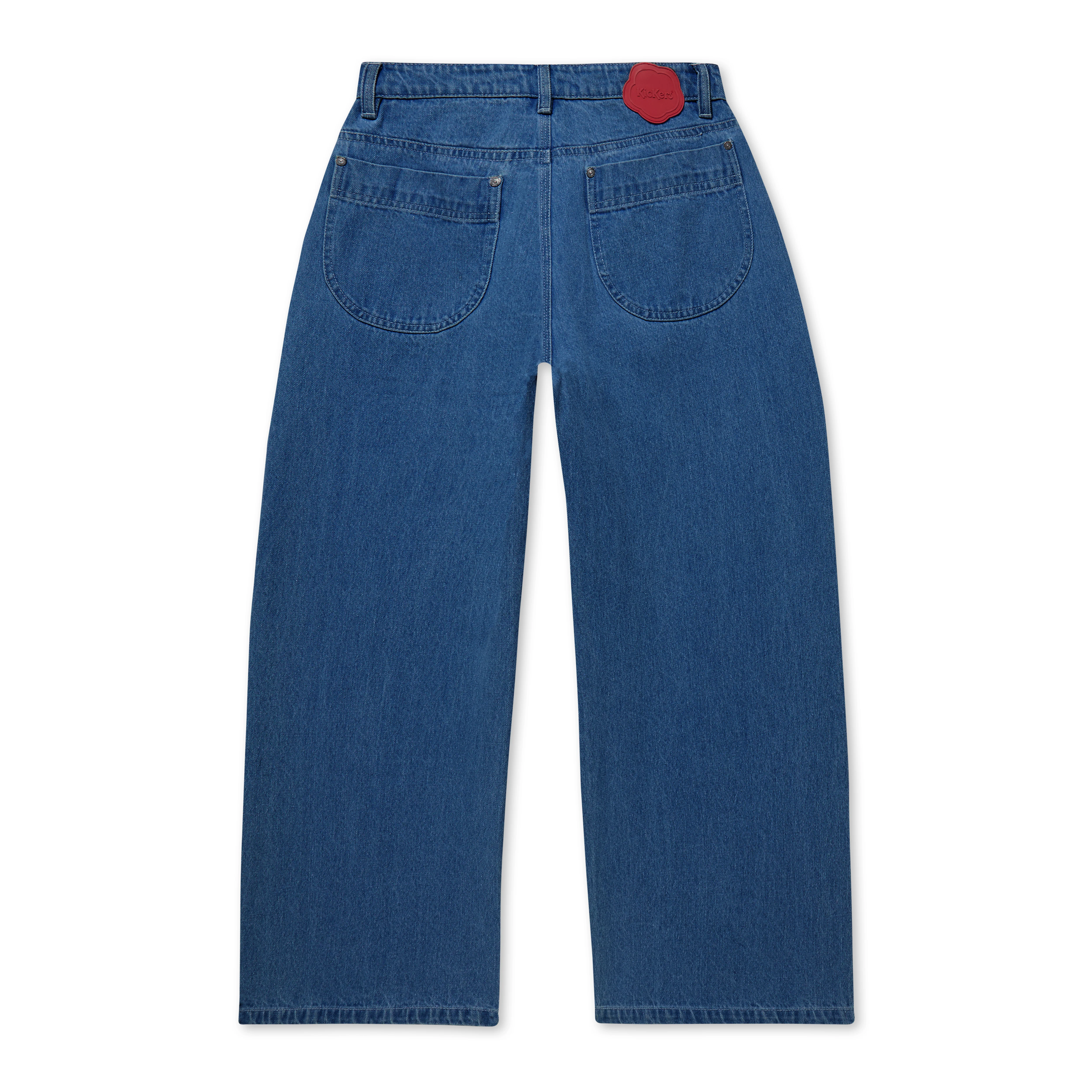 Adult Womens Kickers Classic Wide Leg Jean Blue - Image 2