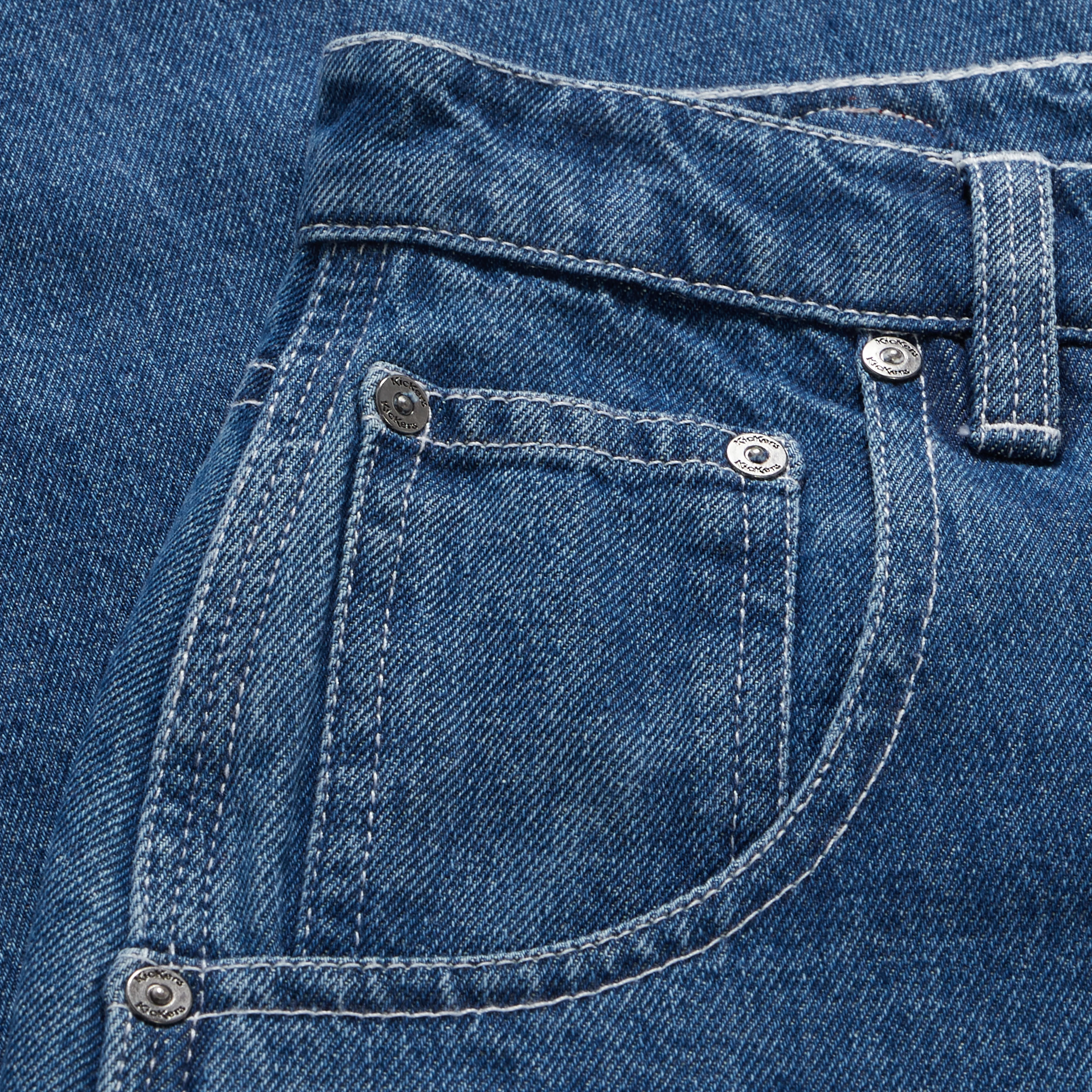 Adult Womens Kickers Classic Wide Leg Jean Blue - Image 6
