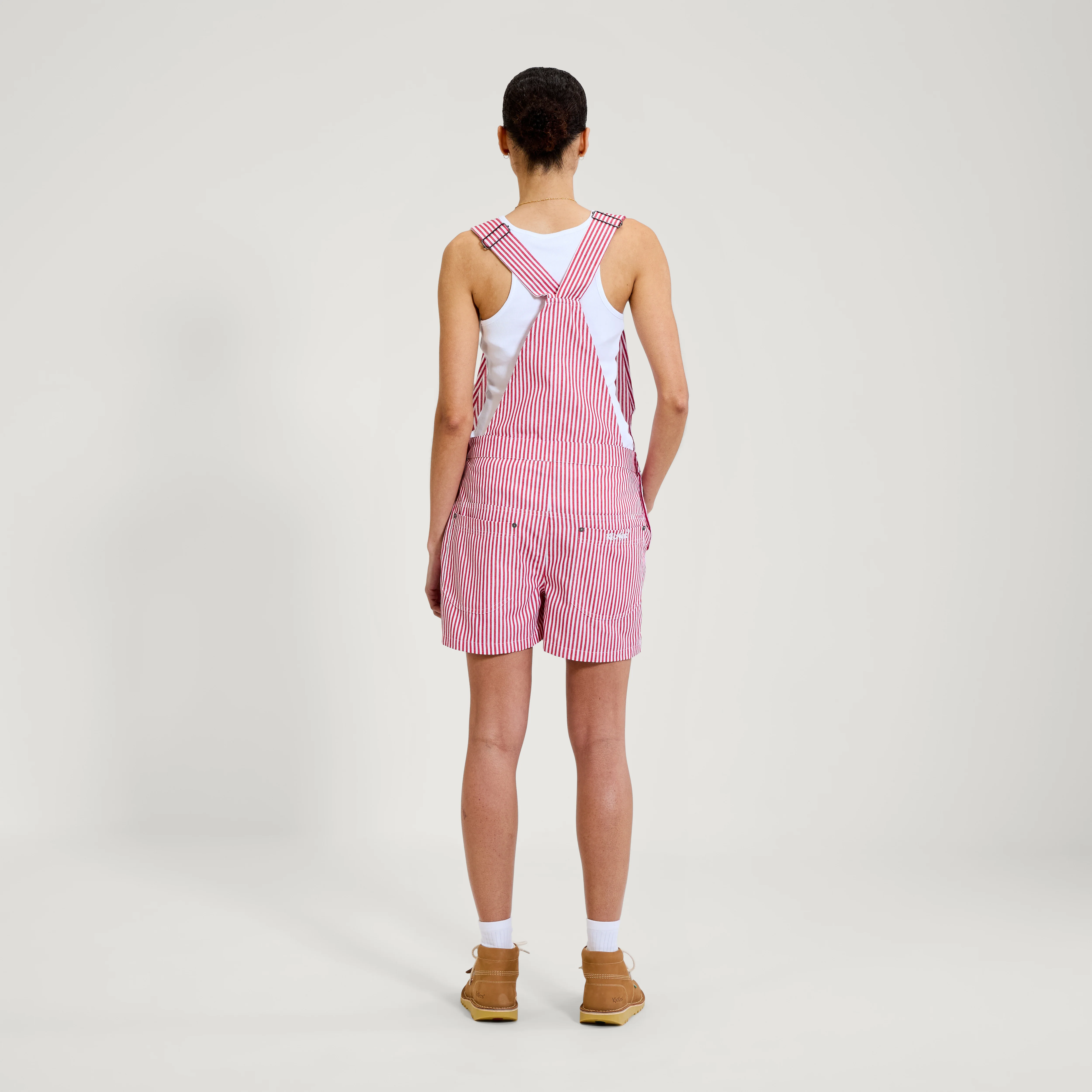 Adult Womens Kickers Classics Dungaree Short Red - Image 6