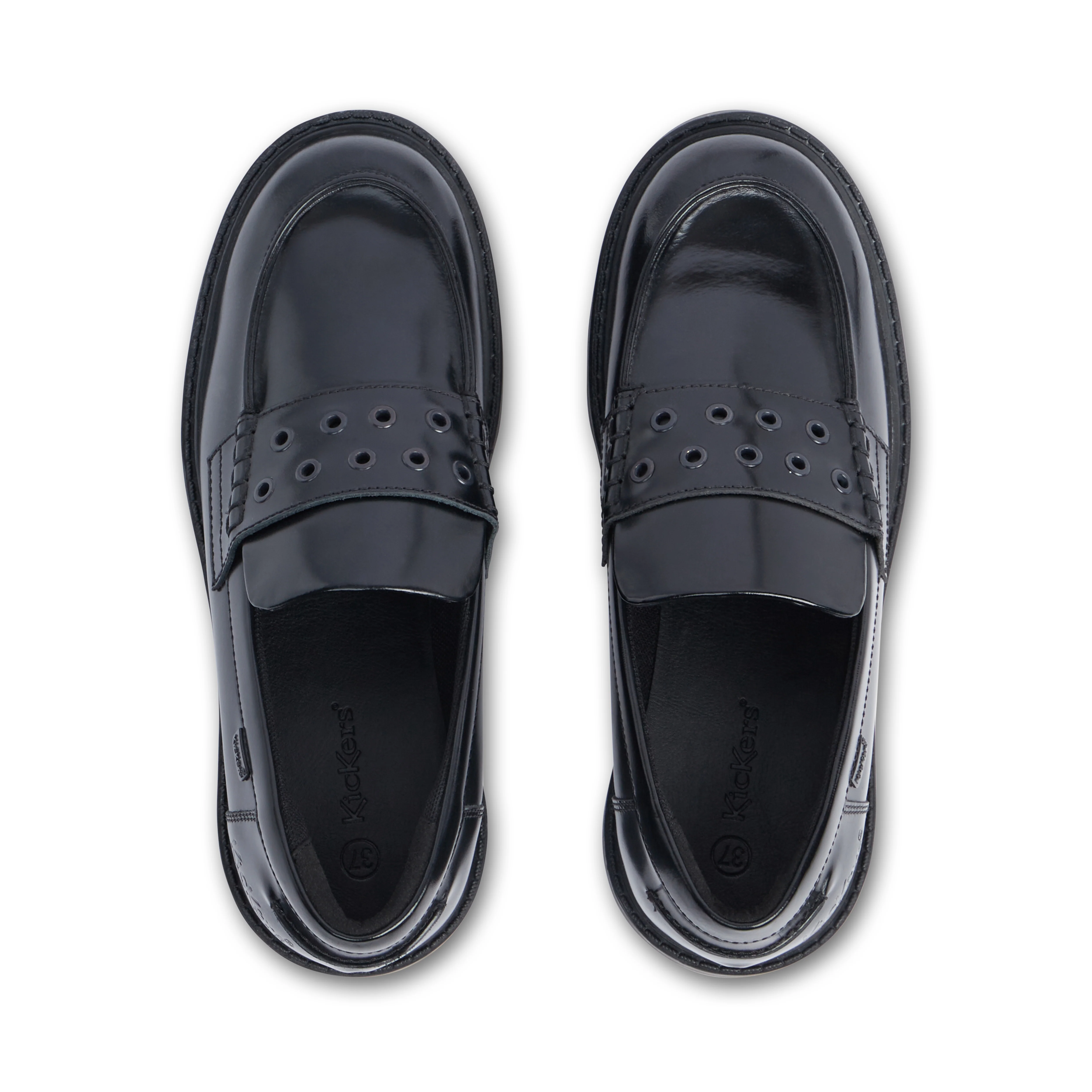 Adult Womens Kori Loafer Rivet Leather Black - Image 4