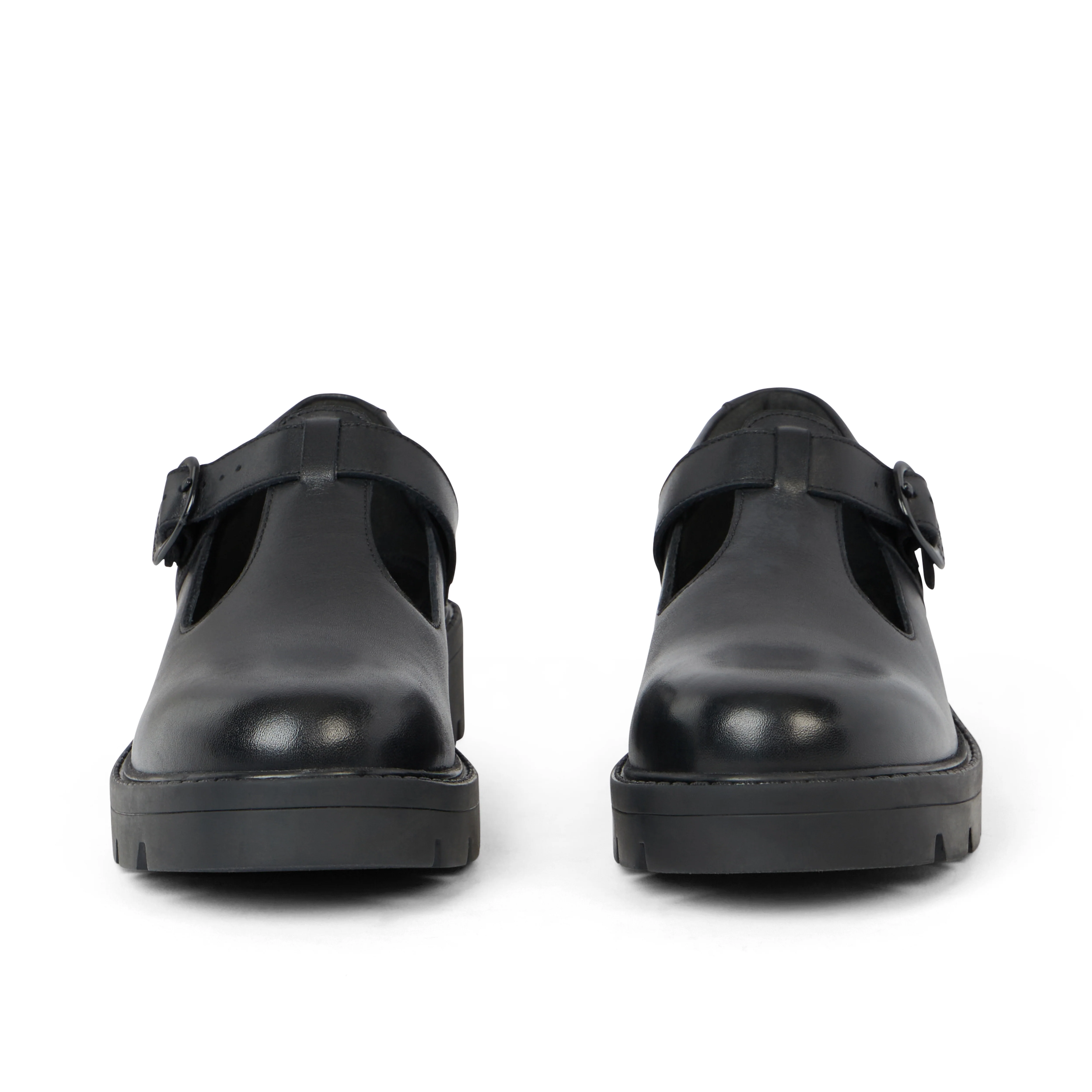 Adult Womens Kori T Bar Leather Black - Image 2