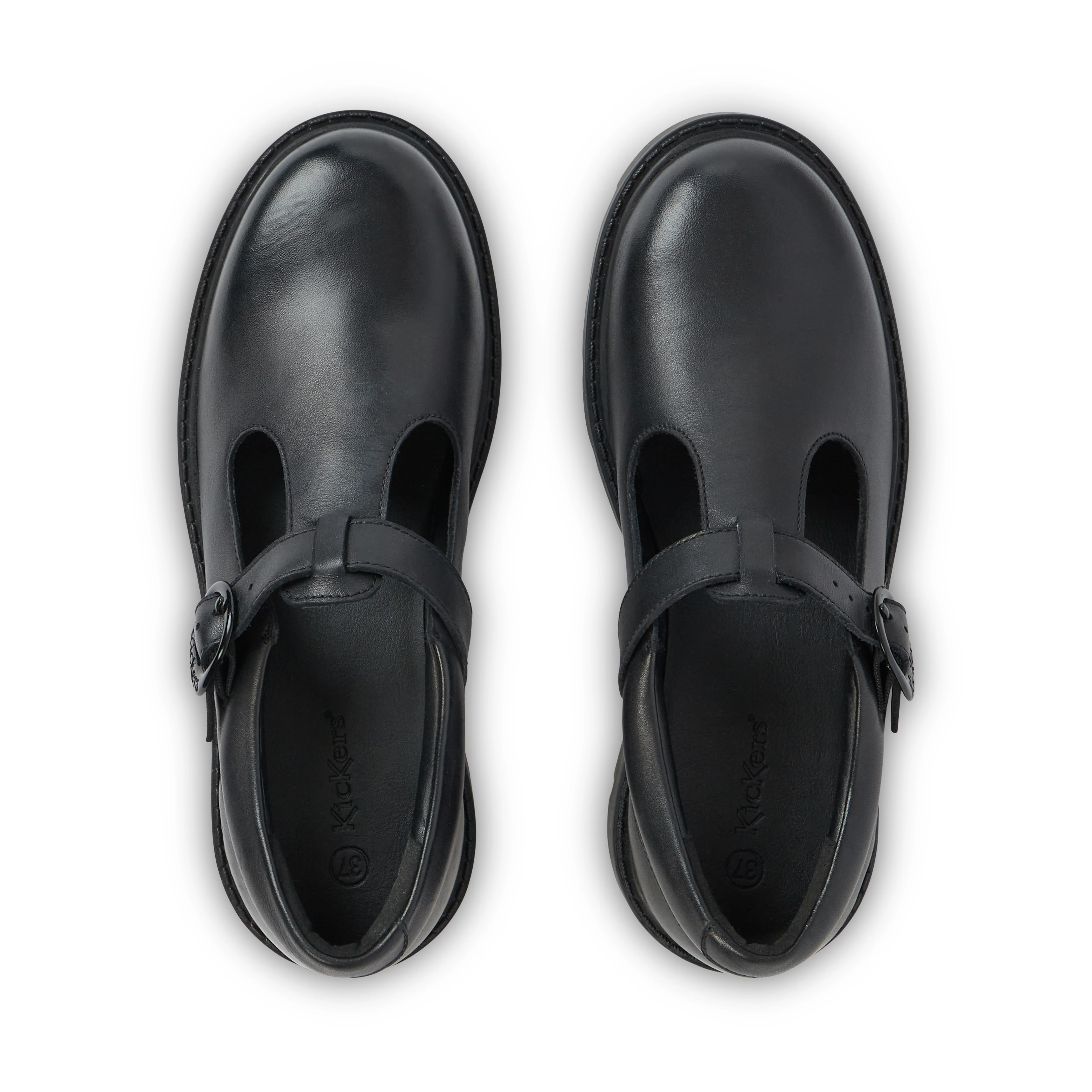 Adult Womens Kori T Bar Leather Black - Image 4