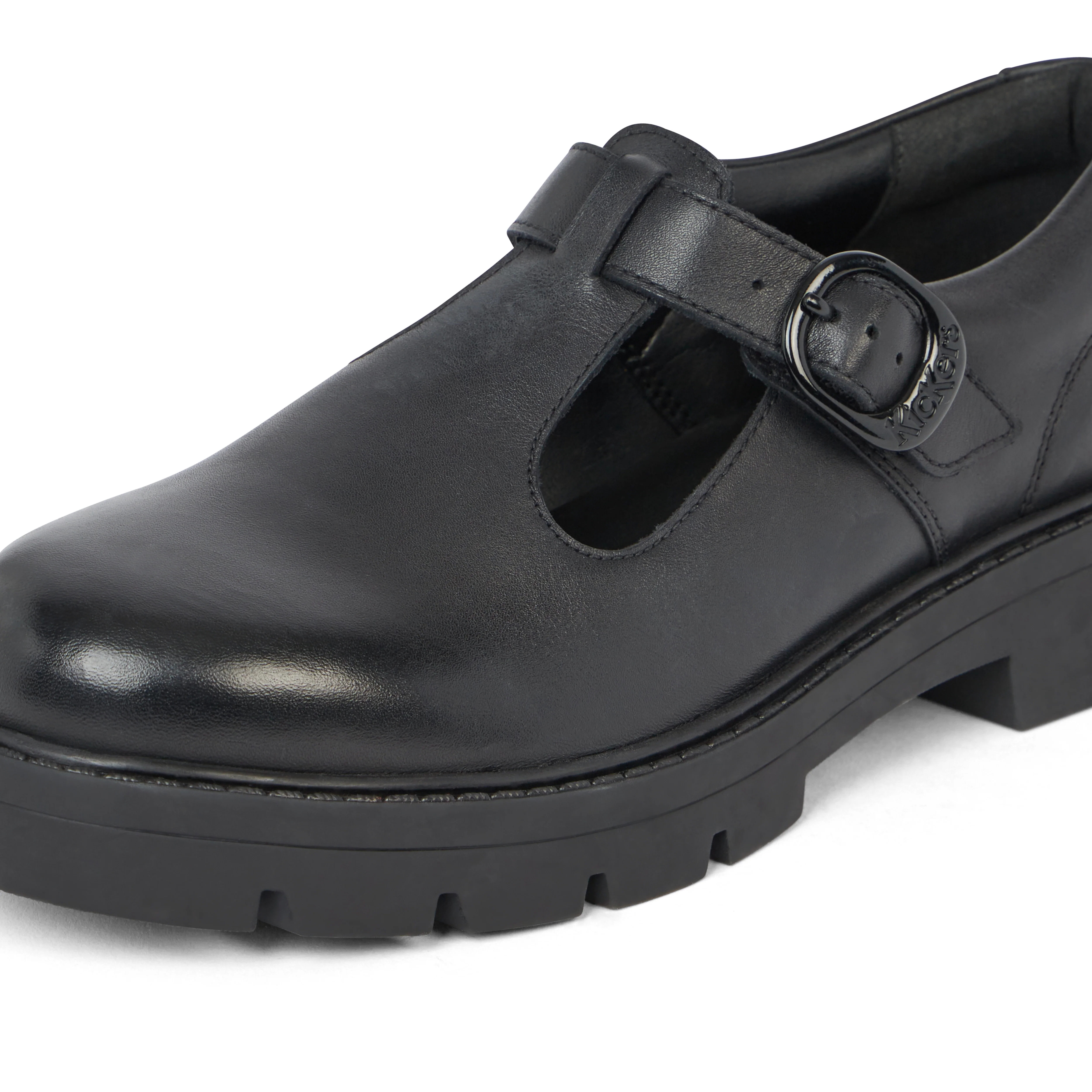Adult Womens Kori T Bar Leather Black - Image 6
