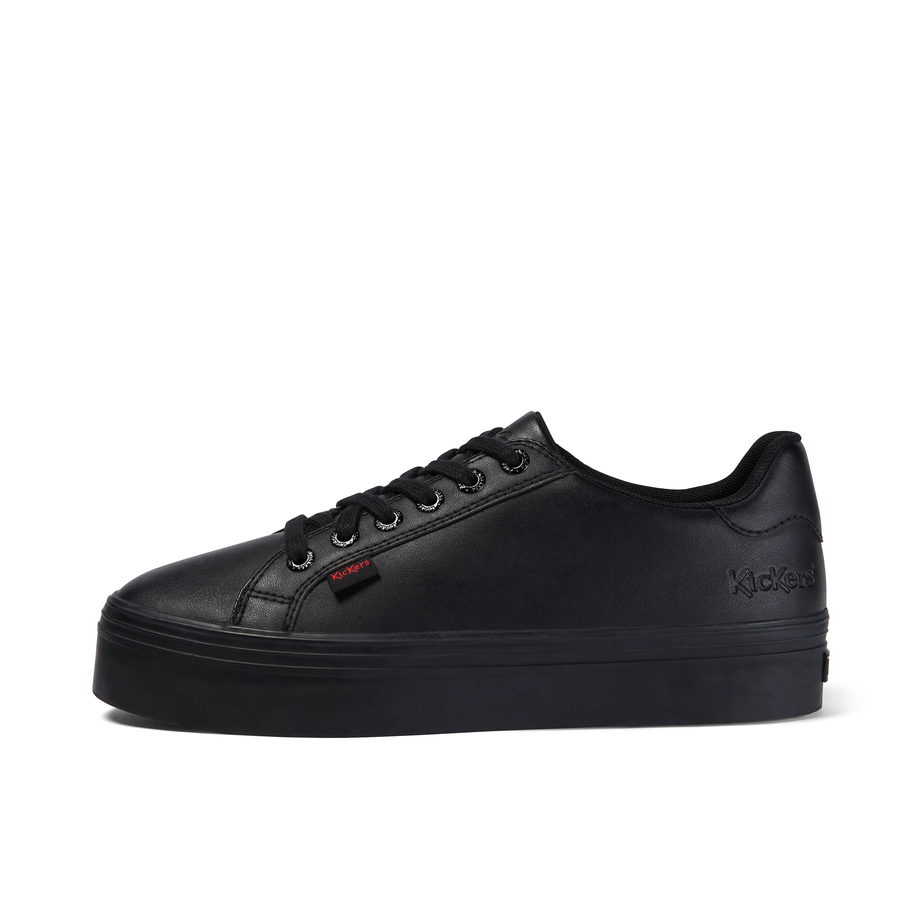 Adult Womens Tovni Stack Leather Black