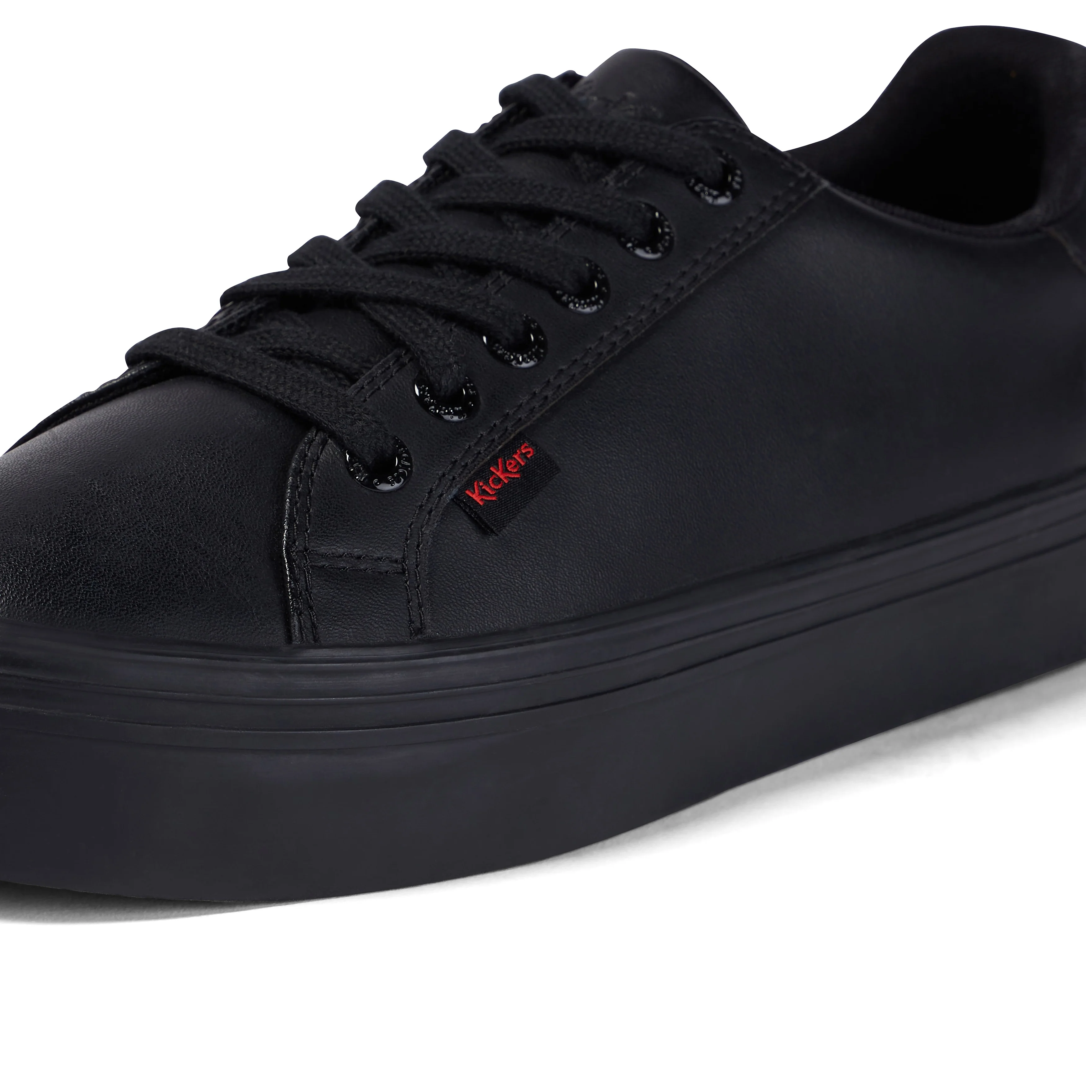 Adult Womens Tovni Stack Leather Black - Image 6