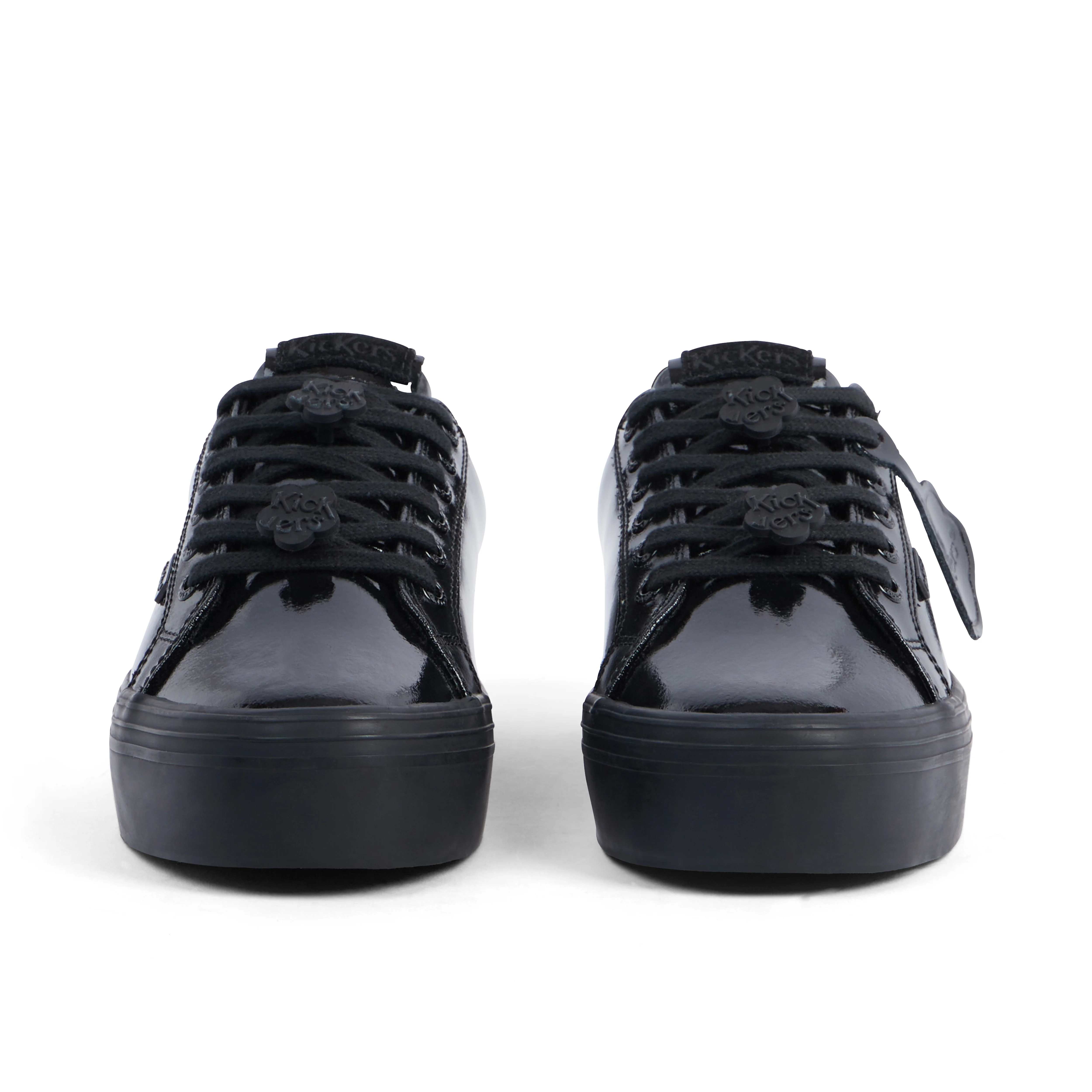 Adult Womens Tovni Stack Lo Flower Patent Leather Black - Image 2