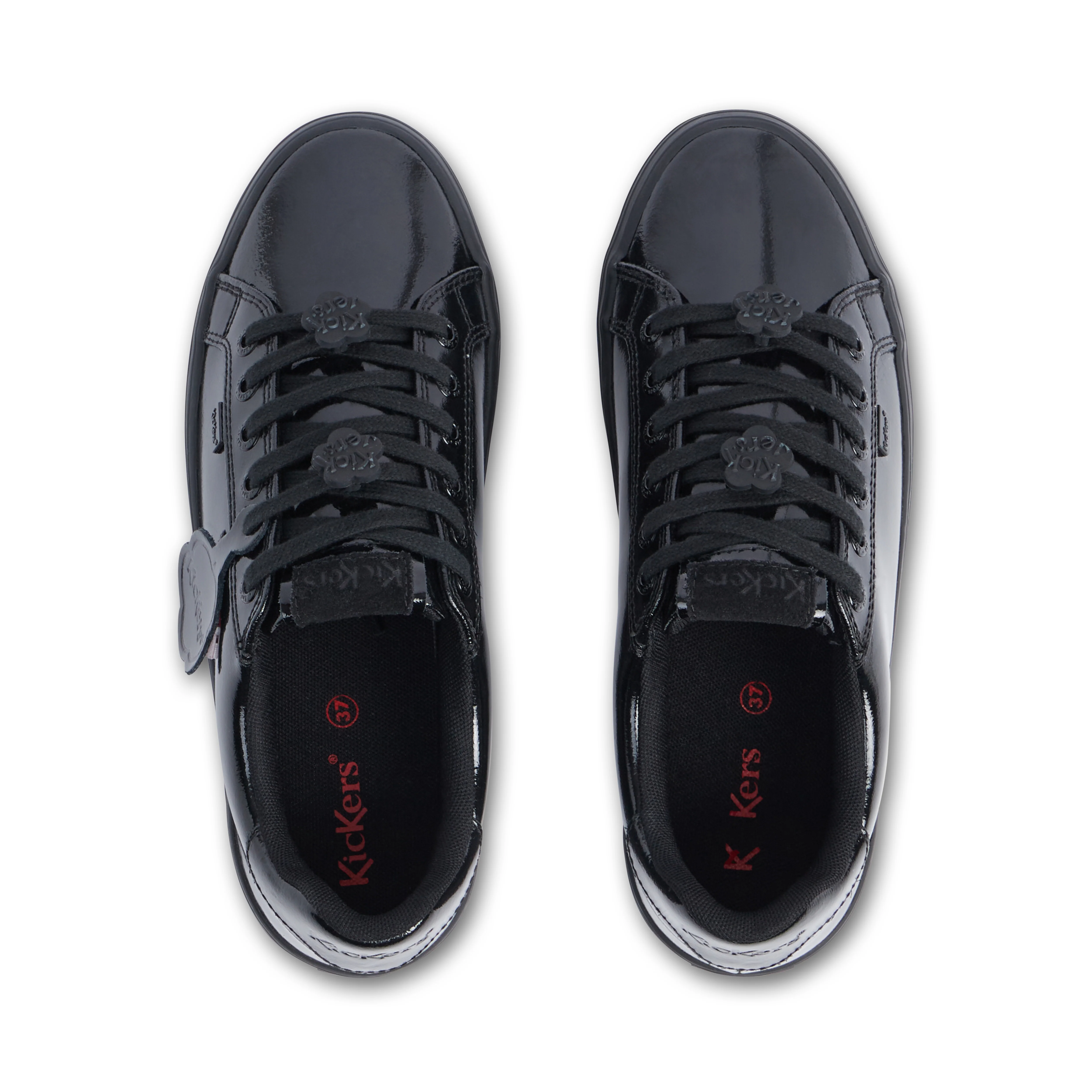 Adult Womens Tovni Stack Lo Flower Patent Leather Black - Image 4
