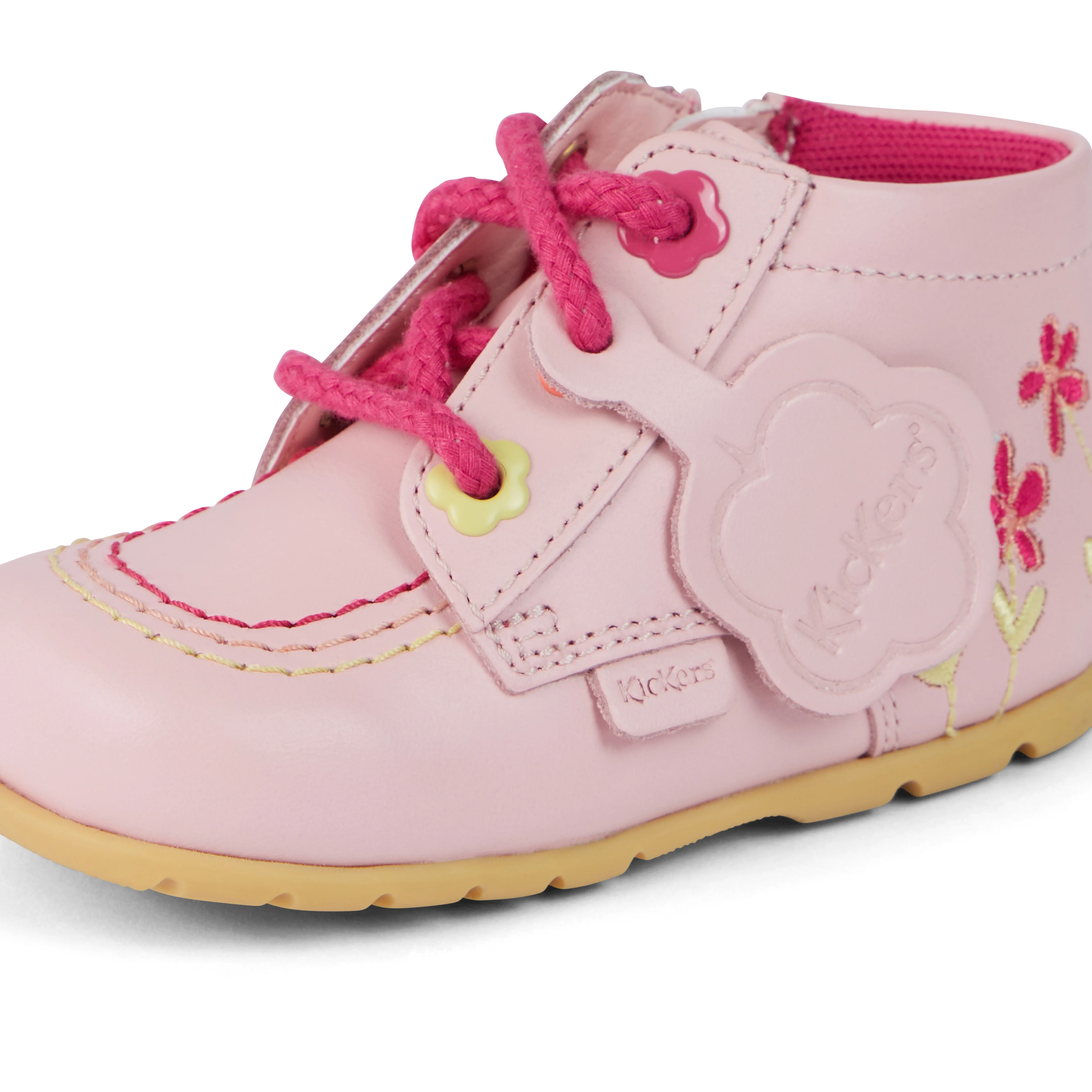 Baby Kick Hi Flower Boots Leather Pink - Image 6