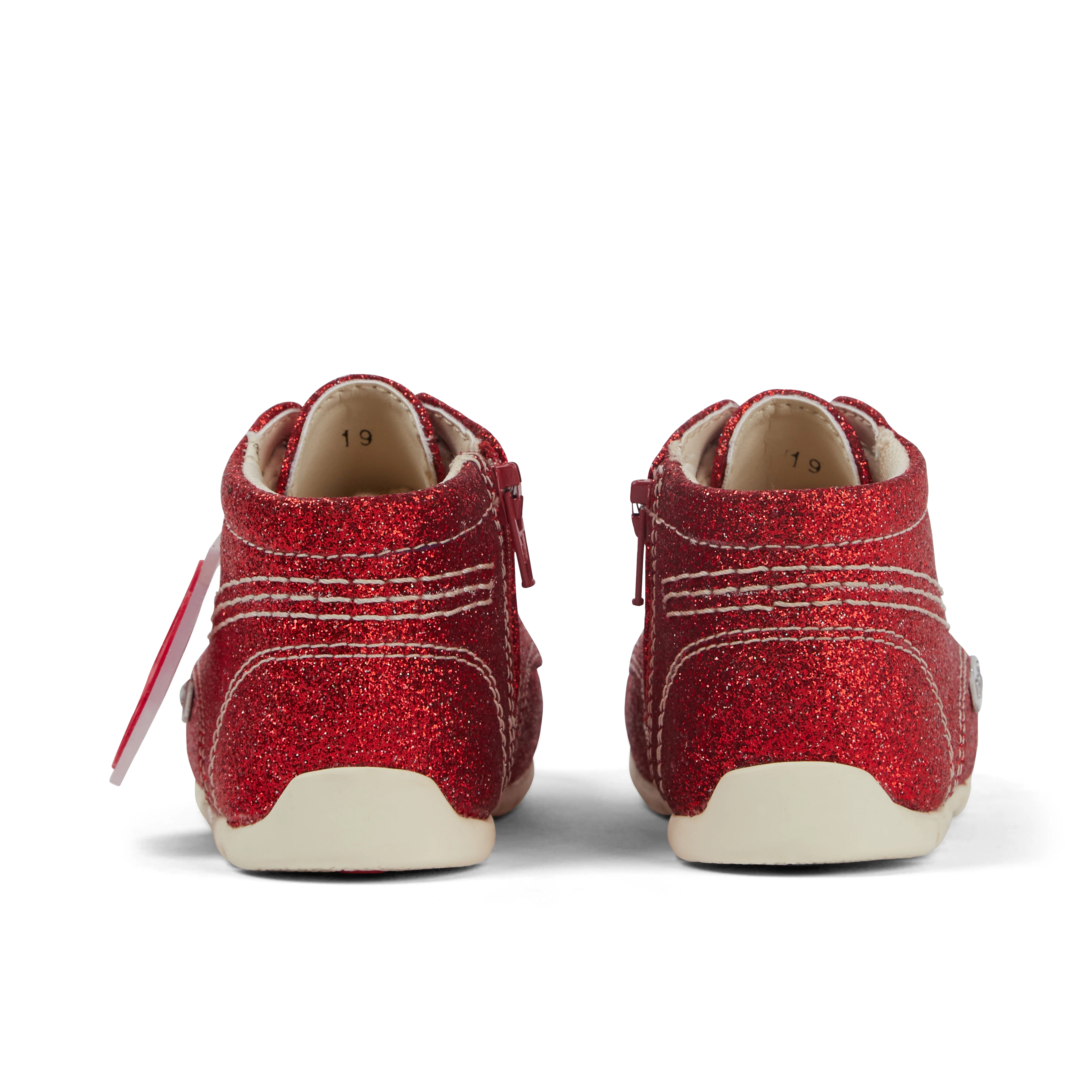 Baby Unisex Kick Hi Glitter Boots Red - Image 5