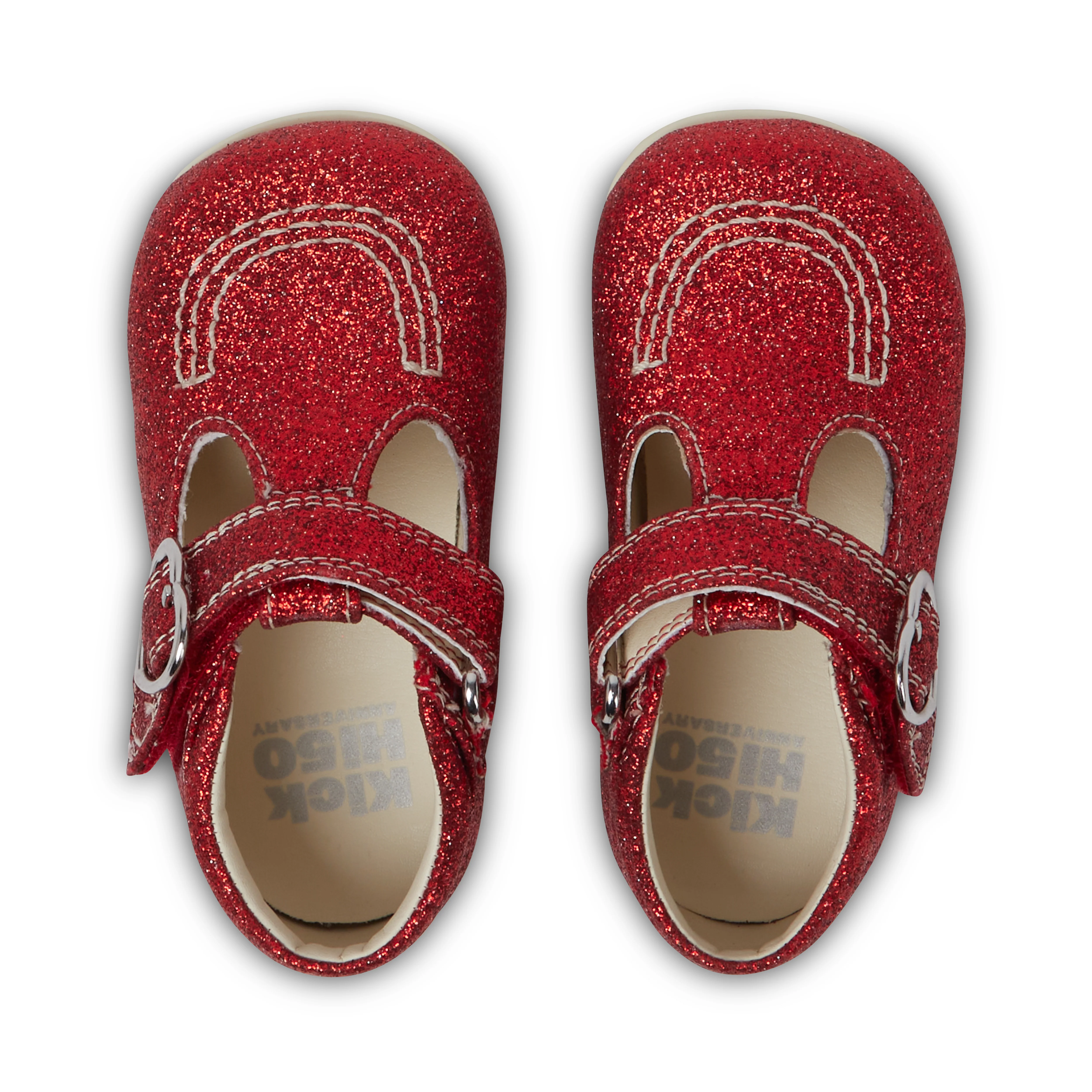 Baby Unisex Kick T Glitter Shoes Red - Image 4